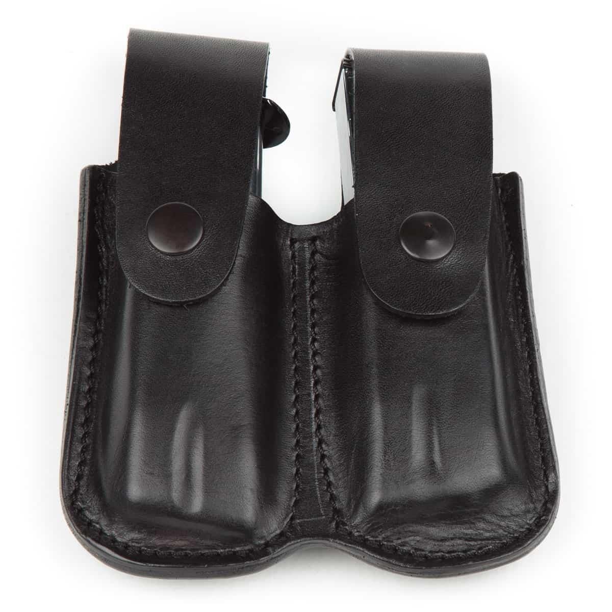 Wolf Holster Deri Şarjör Kılıfı Çiftli Maşalı Siyah