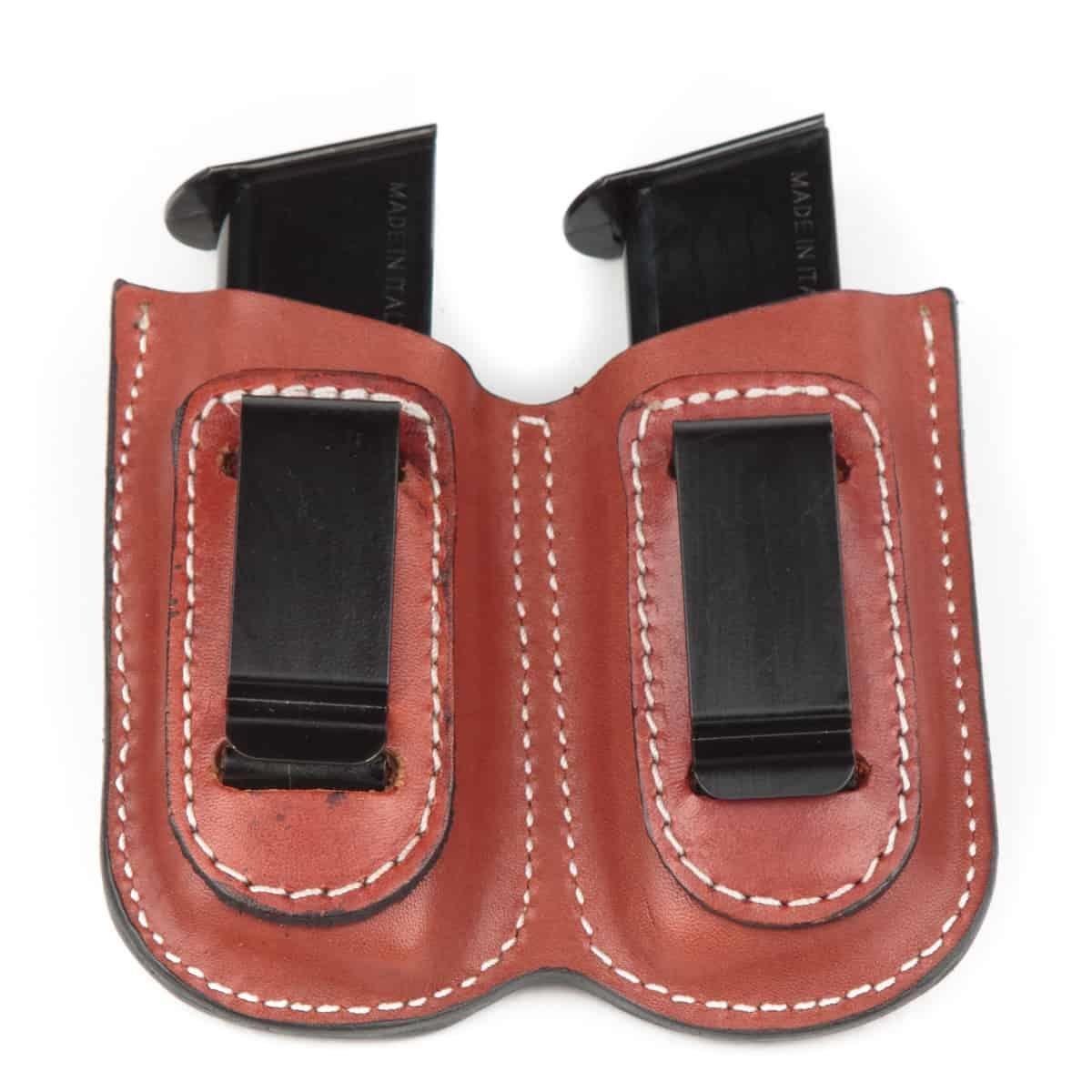 Wolf Holster Deri Şarjör Kılıfı Çiftli Maşalı Taba Hızlı Çekim