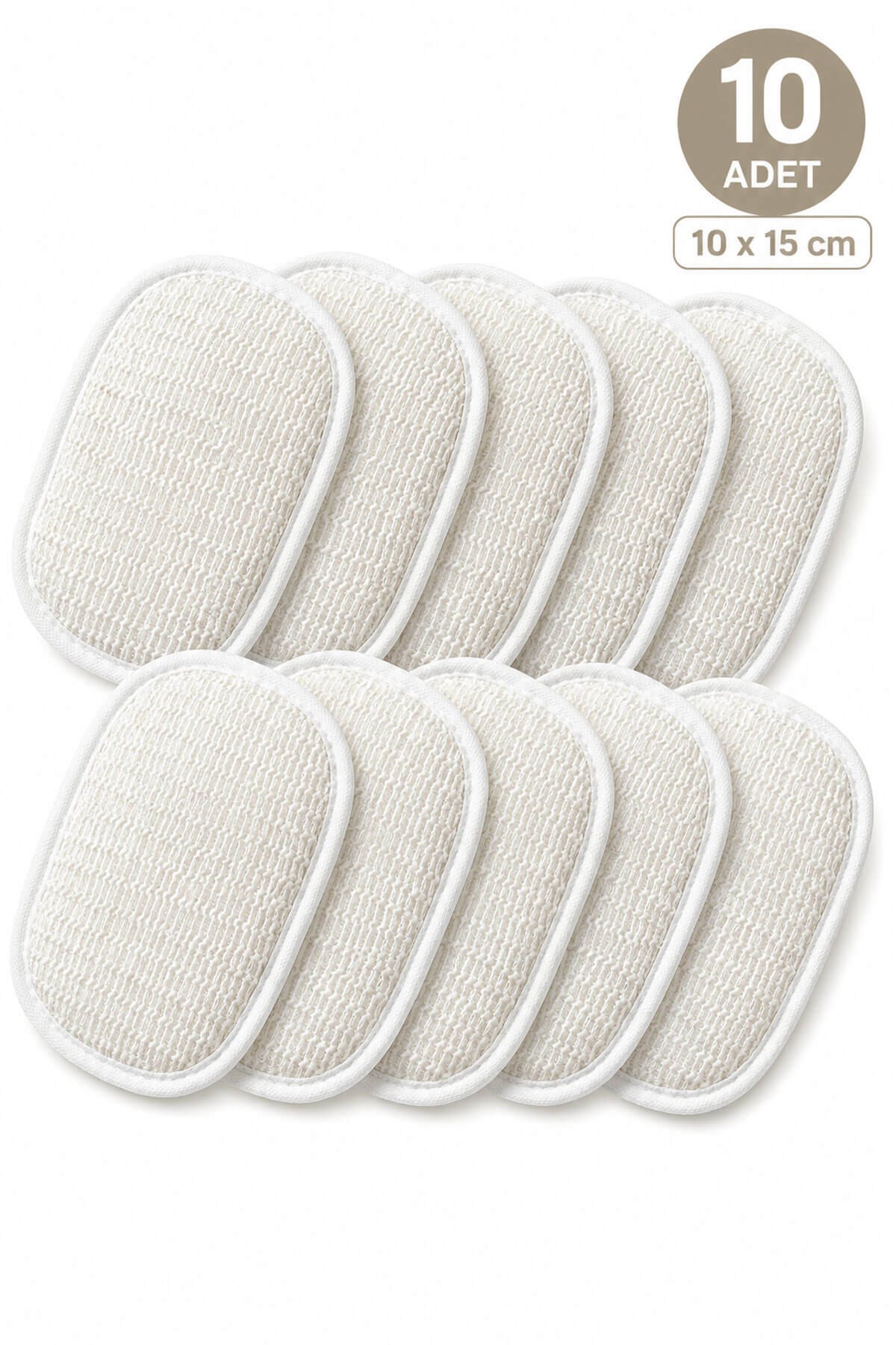 10 Adet Tek Kullanımlık Banyo Lifi 10x15 cm Hijyenik El Geçirmeli Duş, Spa, Otel ve Seyahat Lifi
