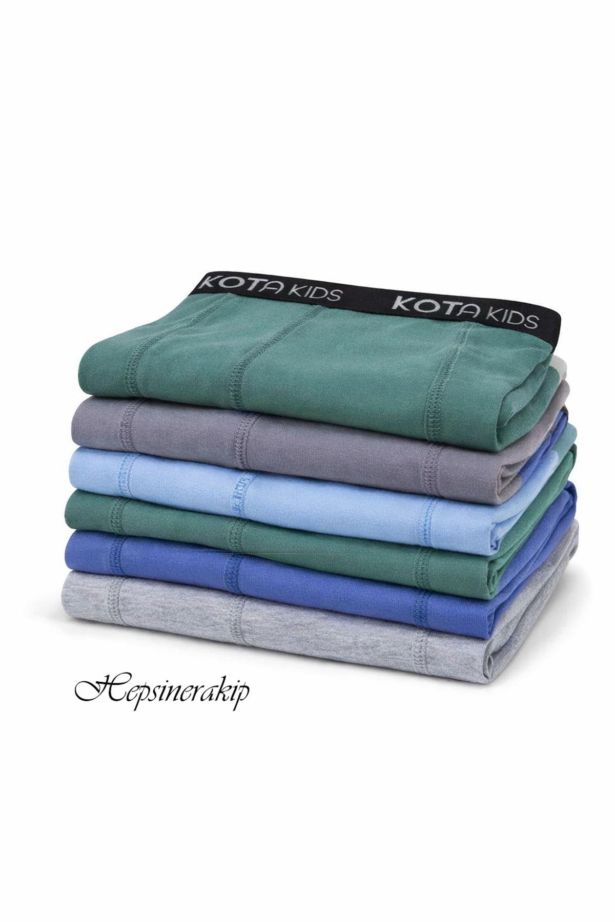 6lı Erkek Çocuk Renkli  Baskılı Boxer Külot 1005