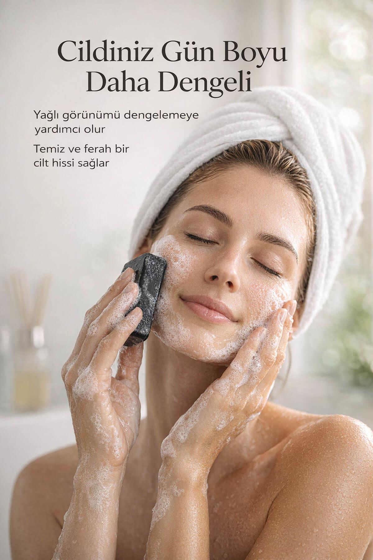 Aktif Karbon Özlü Cilt Bakım Sabunu - 120 gr