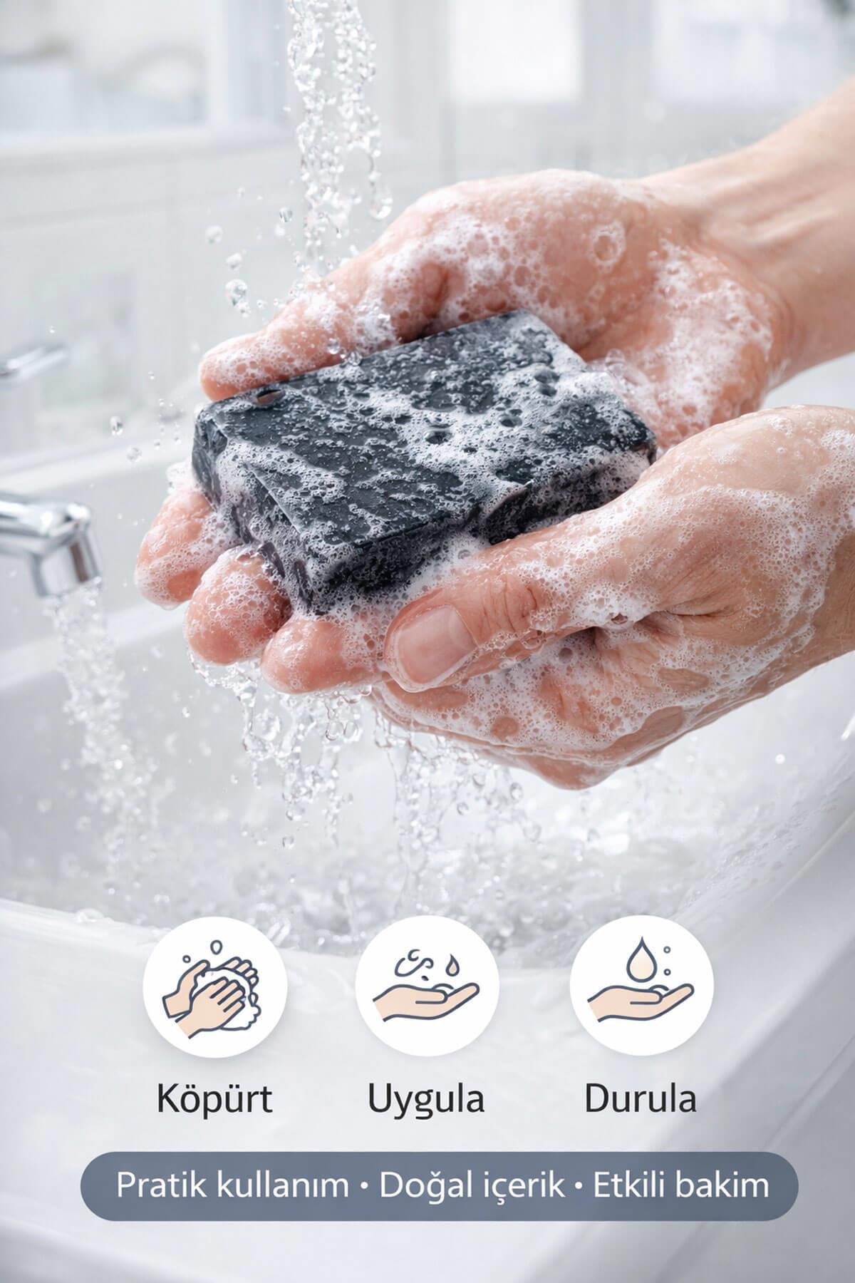 Aktif Karbon Özlü Cilt Bakım Sabunu - 120 gr
