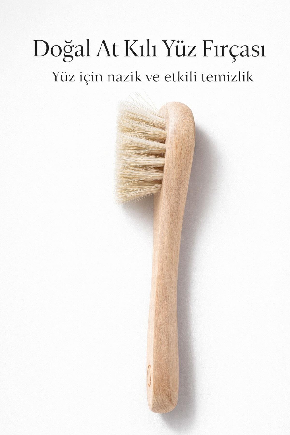Doğal At Kılı Yüz Bakım Fırçası