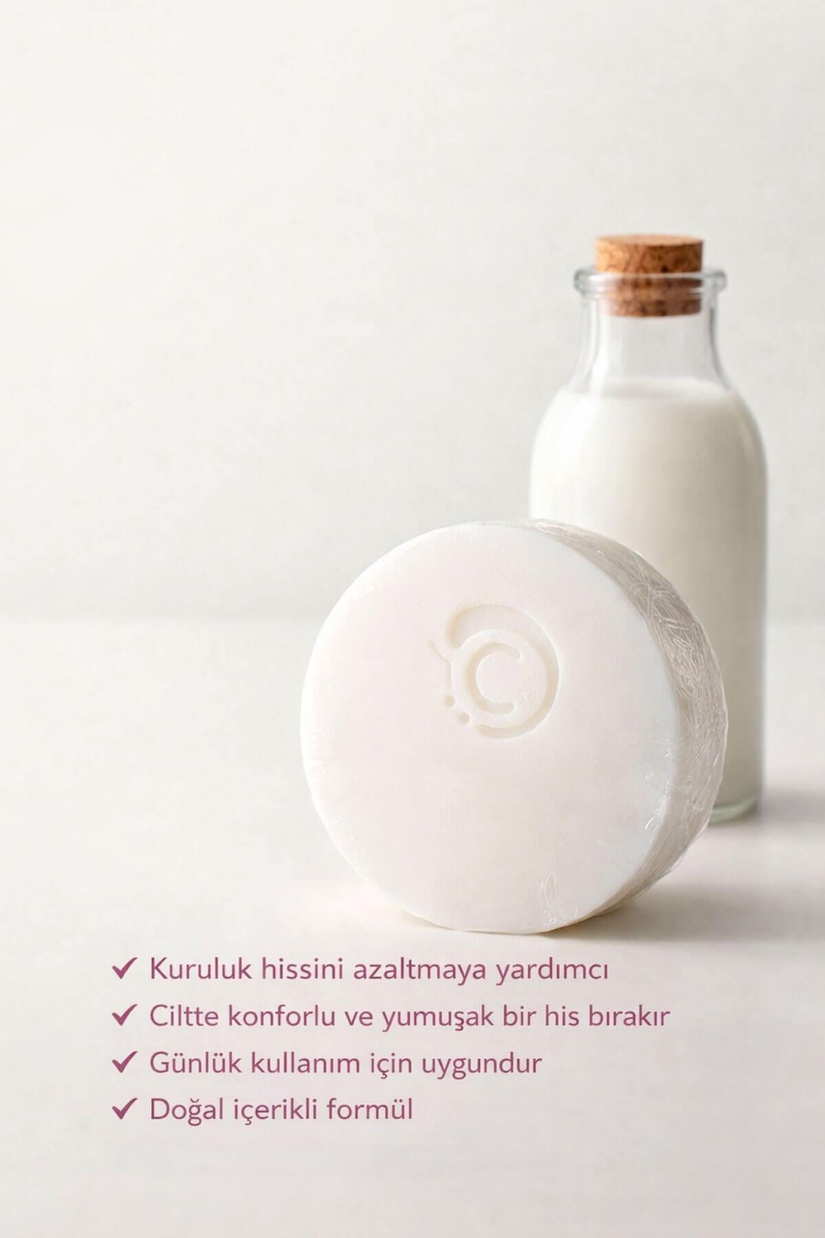 Eşek Sütlü El Yapımı Doğal Oval Sabun - 100 gr