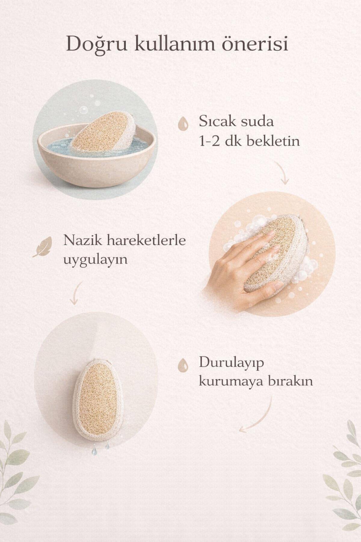 Kabak Lifli Oval Lastikli Yüz Ve Vücut Kesesi