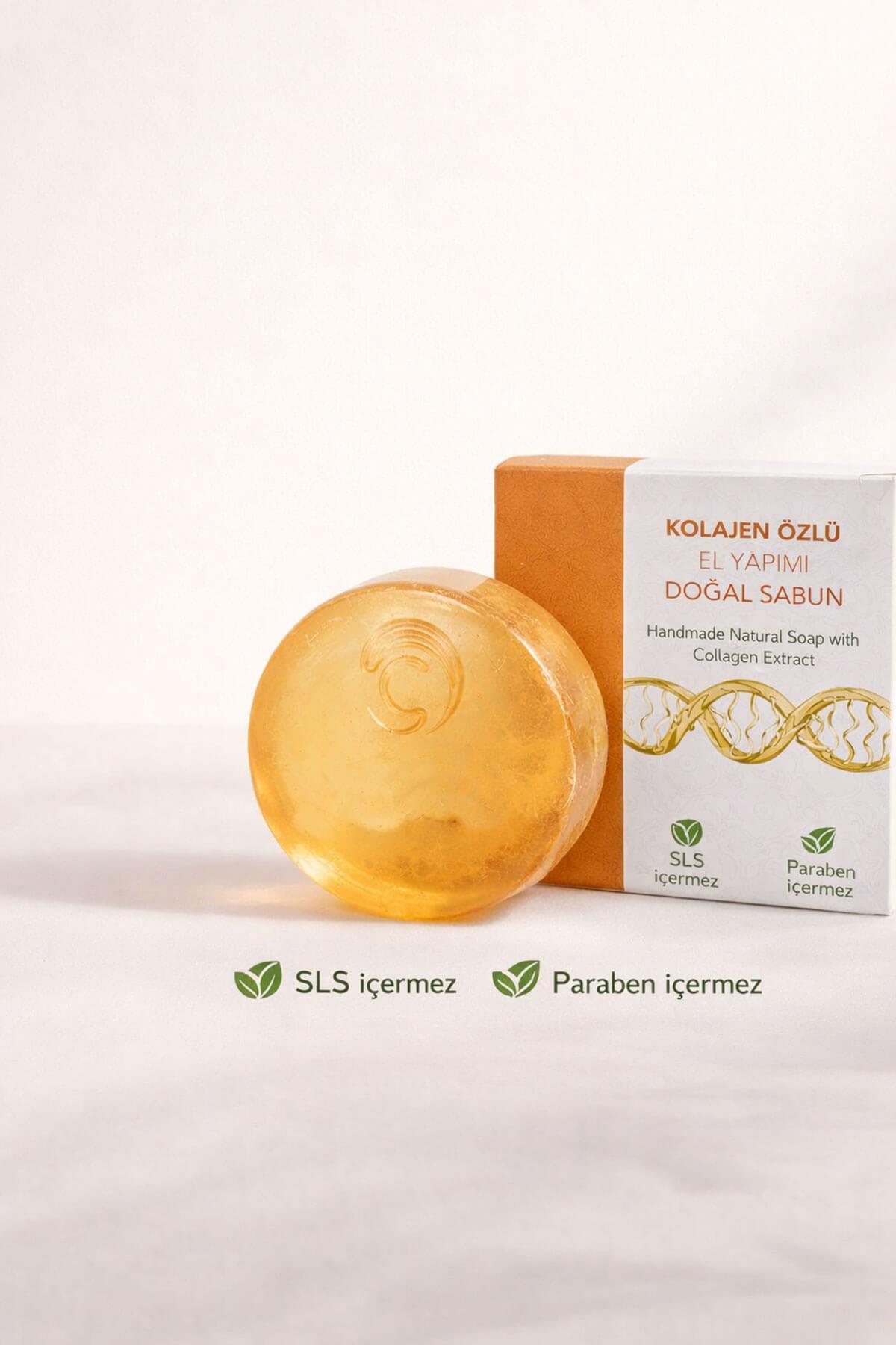 Kolajen Özlü El Yapımı Doğal Oval Sabun - 100 gr