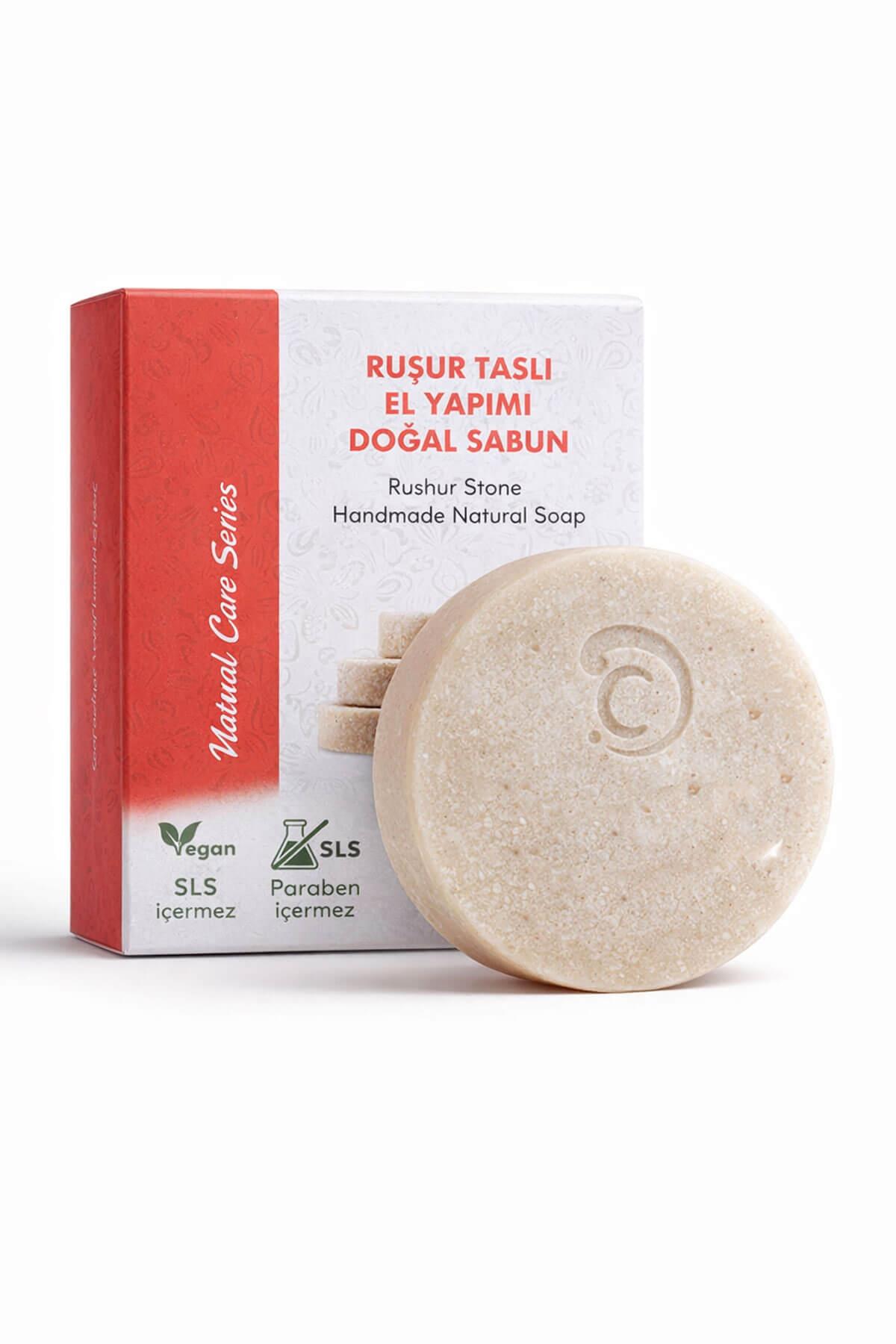 Ruşur Taşlı El Yapımı Doğal Oval Sabun - 100 gr