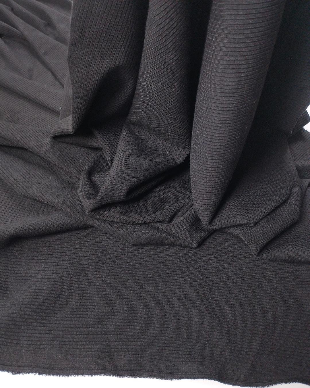 Siyah Kaşkorse Örme Kumaş Esnek Yumuşak Bodylik & Bluzluk En: 100cm