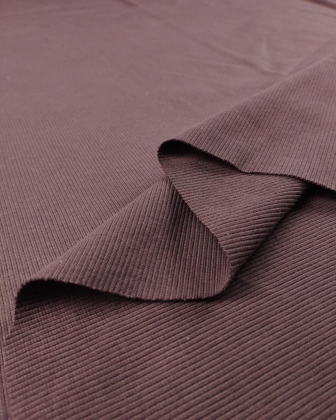 Kahve Renkte Yumuşak Ribana Kumaş En: 110cm
