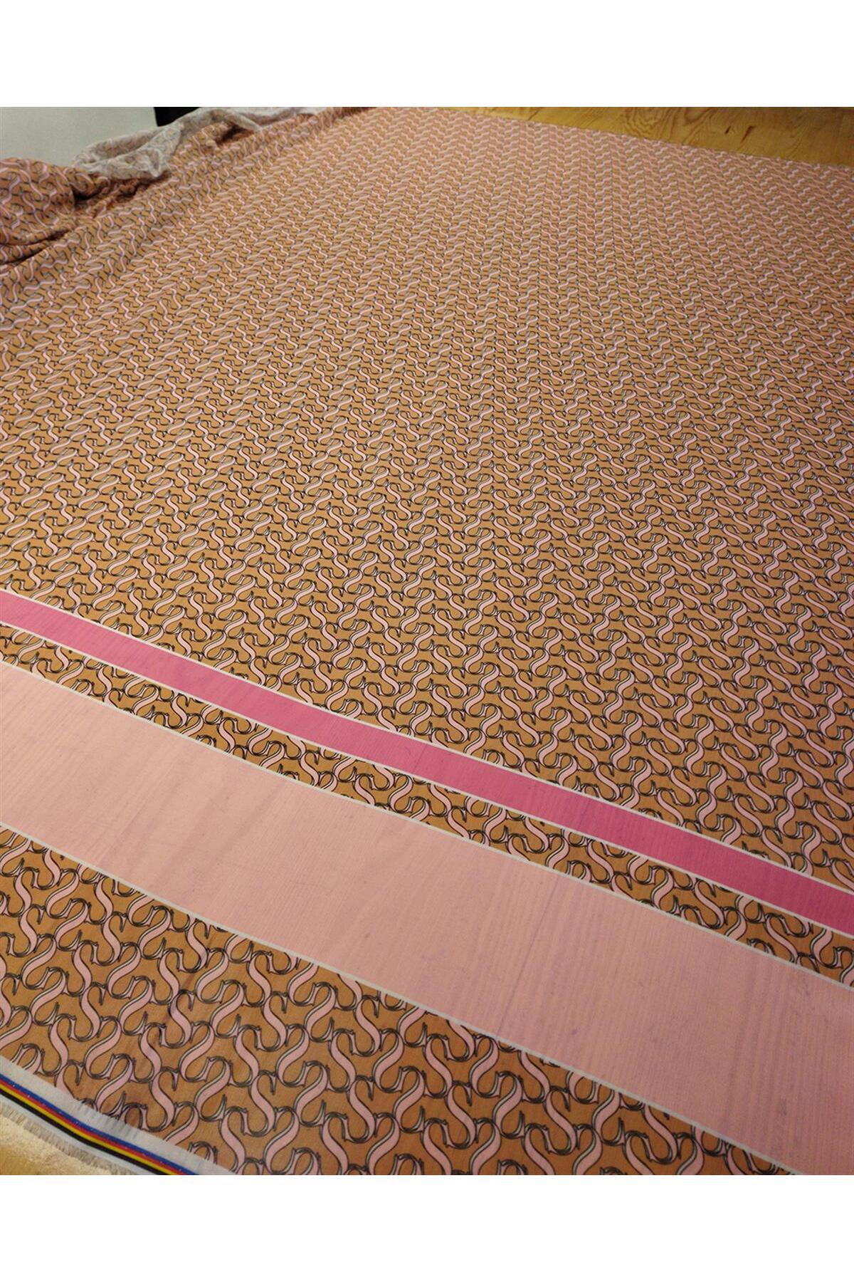 Şifon Pembe Kahve En: 154 cm