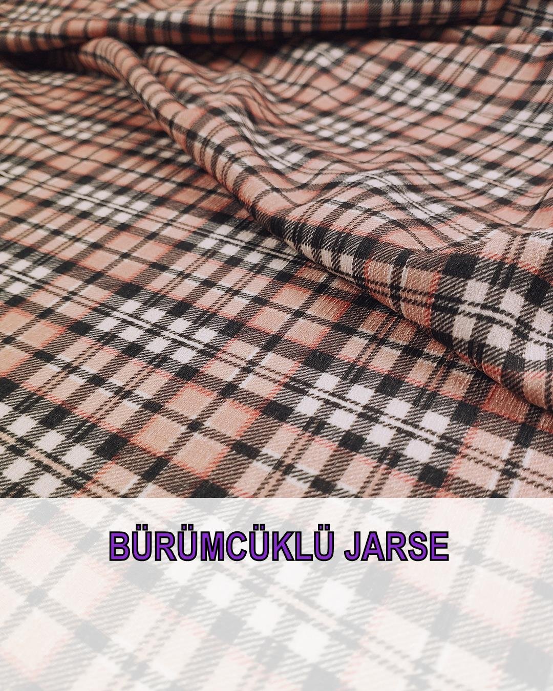 Ekoseli Bürümcüklü Jarse (En  160 cm x Boy  235 cm)