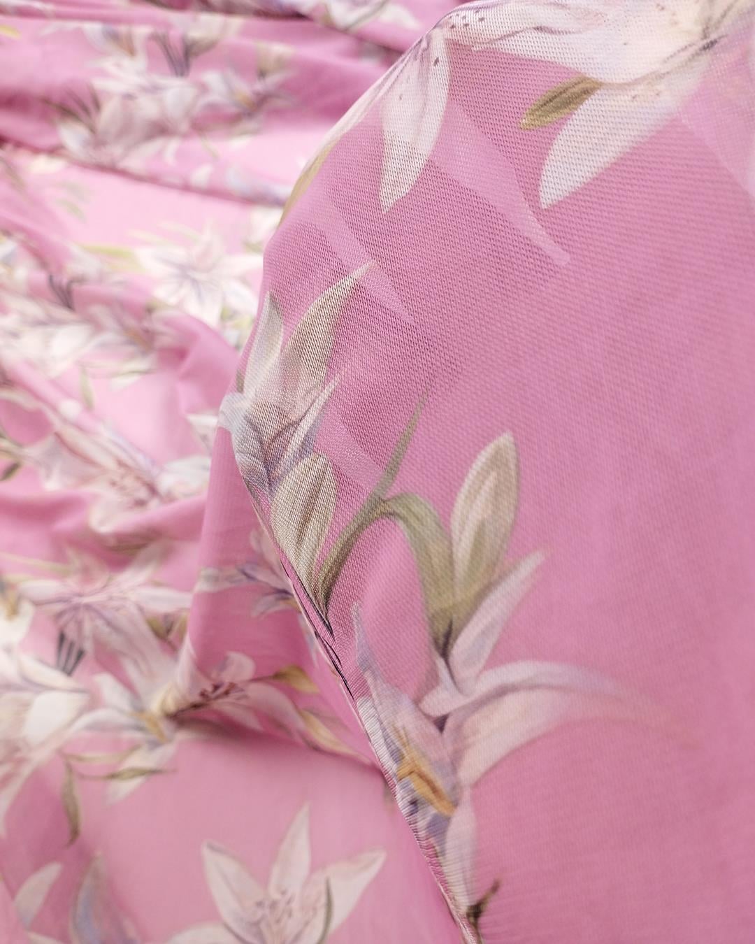 File Pembe Üzeri ÇiçekliEn: 150 cm