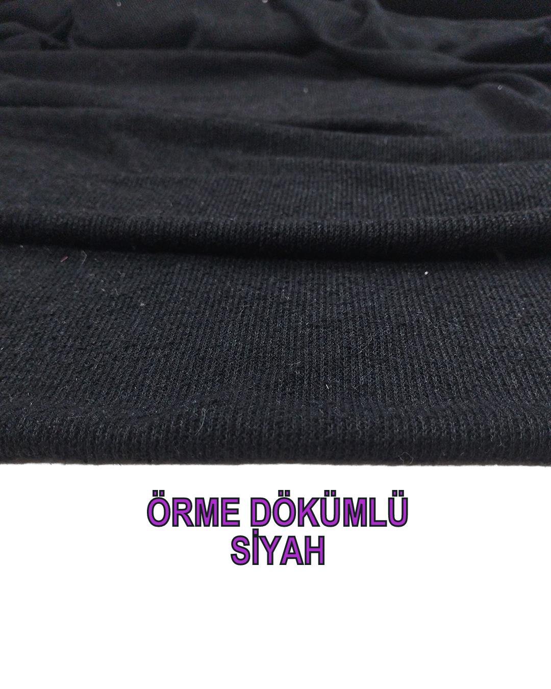 İnce yumuşak Örme Siyah Renkte (En 160 cm x Boy 260 cm)