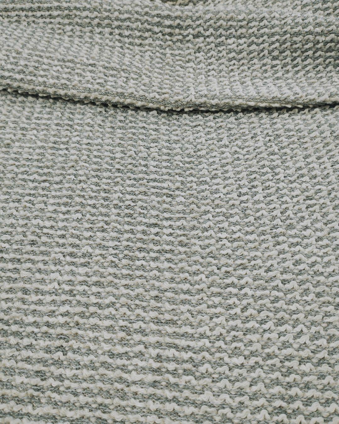 Kabartmalı Örme Gri Beyaz Renklerde (En 140 cm x Boy 200 cm)