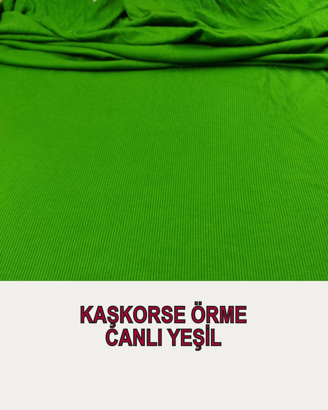 Kaşkorse Örme Canlı Yeşil Renkte En: 110 cm