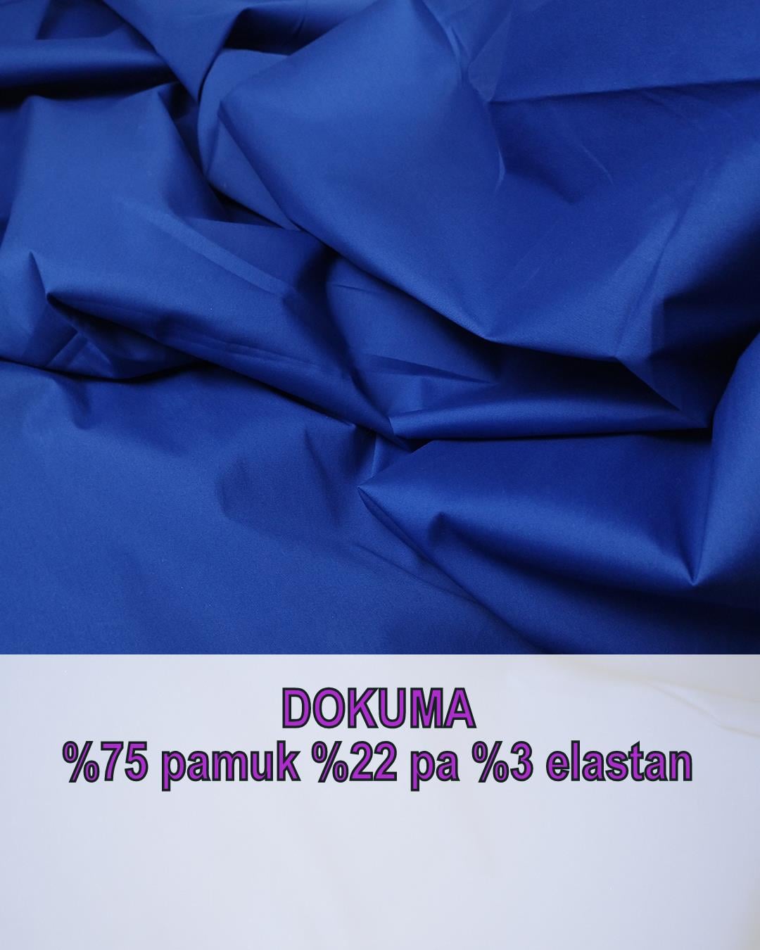 Pamuk Sentetik Dokuma Koyu Mavi RenkteEn: 150 cm