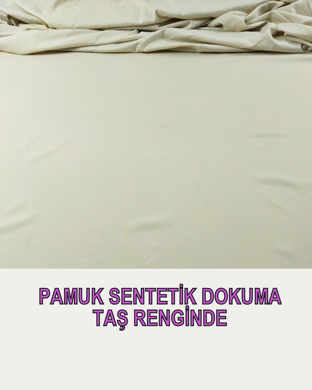 Pamuk Sentetik Karışık İnce Dokuma Taş Renkte (En 150 cm x Boy 195 cm)