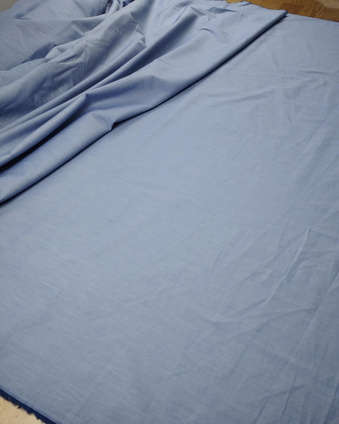 Pamuklu dokuma Açık Kırçıllı Mavi Renkte (En 130 cm x Boy 270 cm)