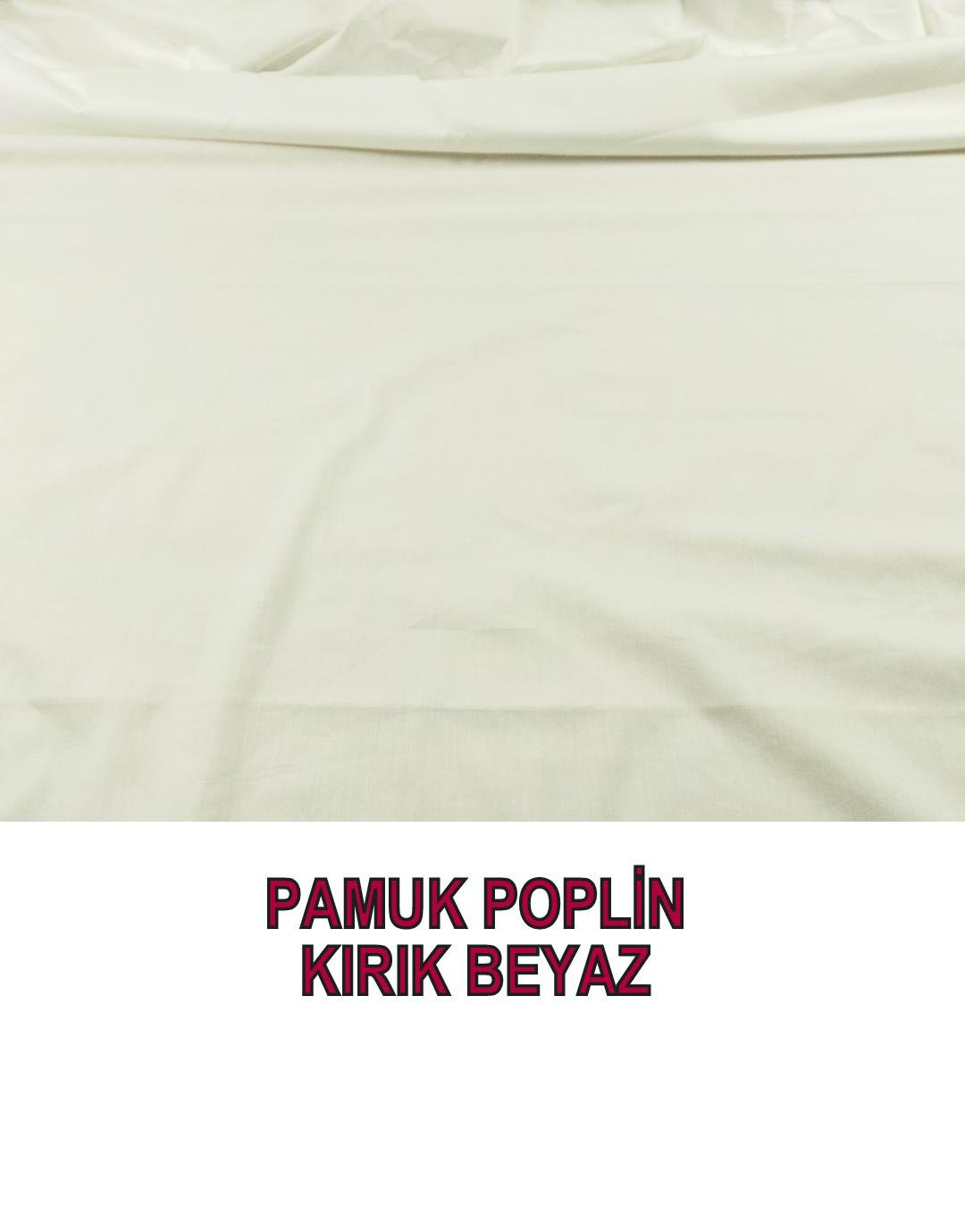 Poplin Beyaz Renkte (En 140 cm x Boy 135 cm)