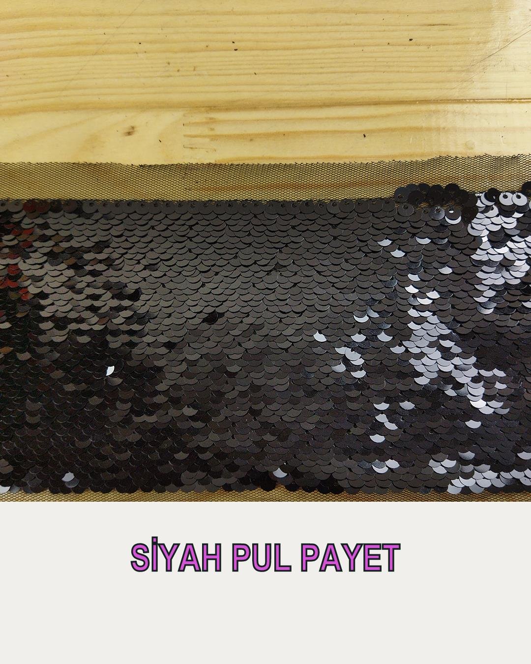 Pul Payet Siyah RenkteEn:  10 cm