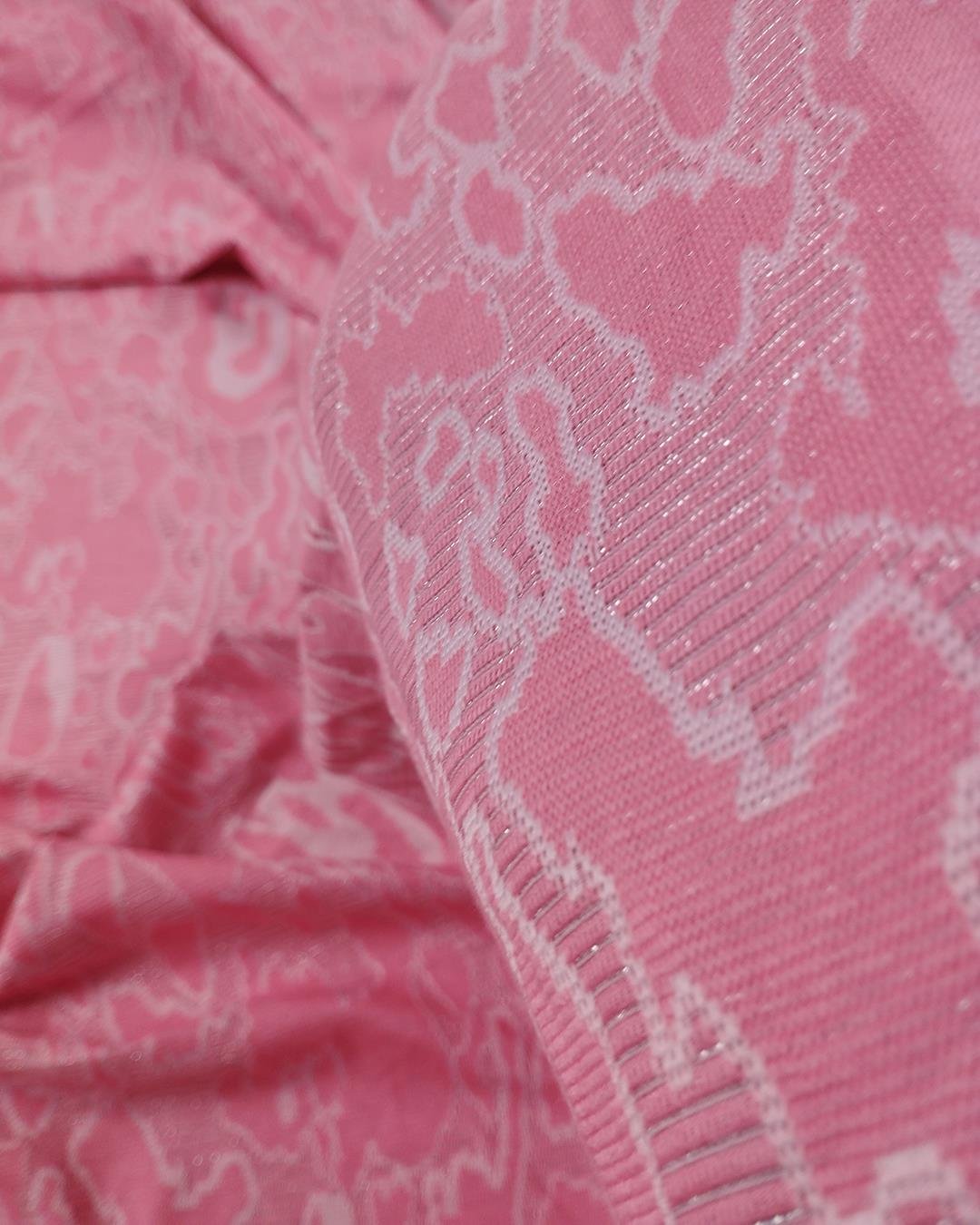 Simli Örme Pembe Lame Renklerde (En 165 cm x Boy 175 cm)