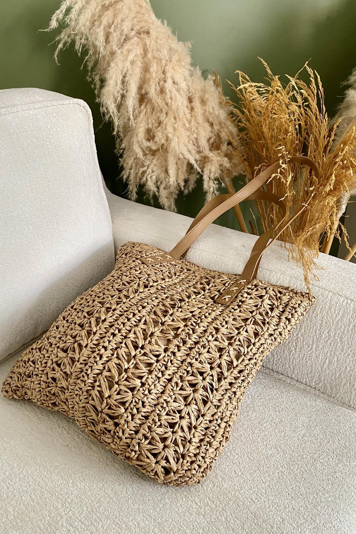 Verde Weave Hasır ÇantaÇantaİSTANGÜL BUTİK