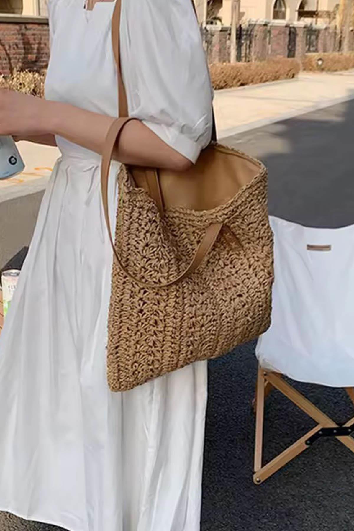 Verde Weave Hasır ÇantaÇantaİSTANGÜL BUTİK