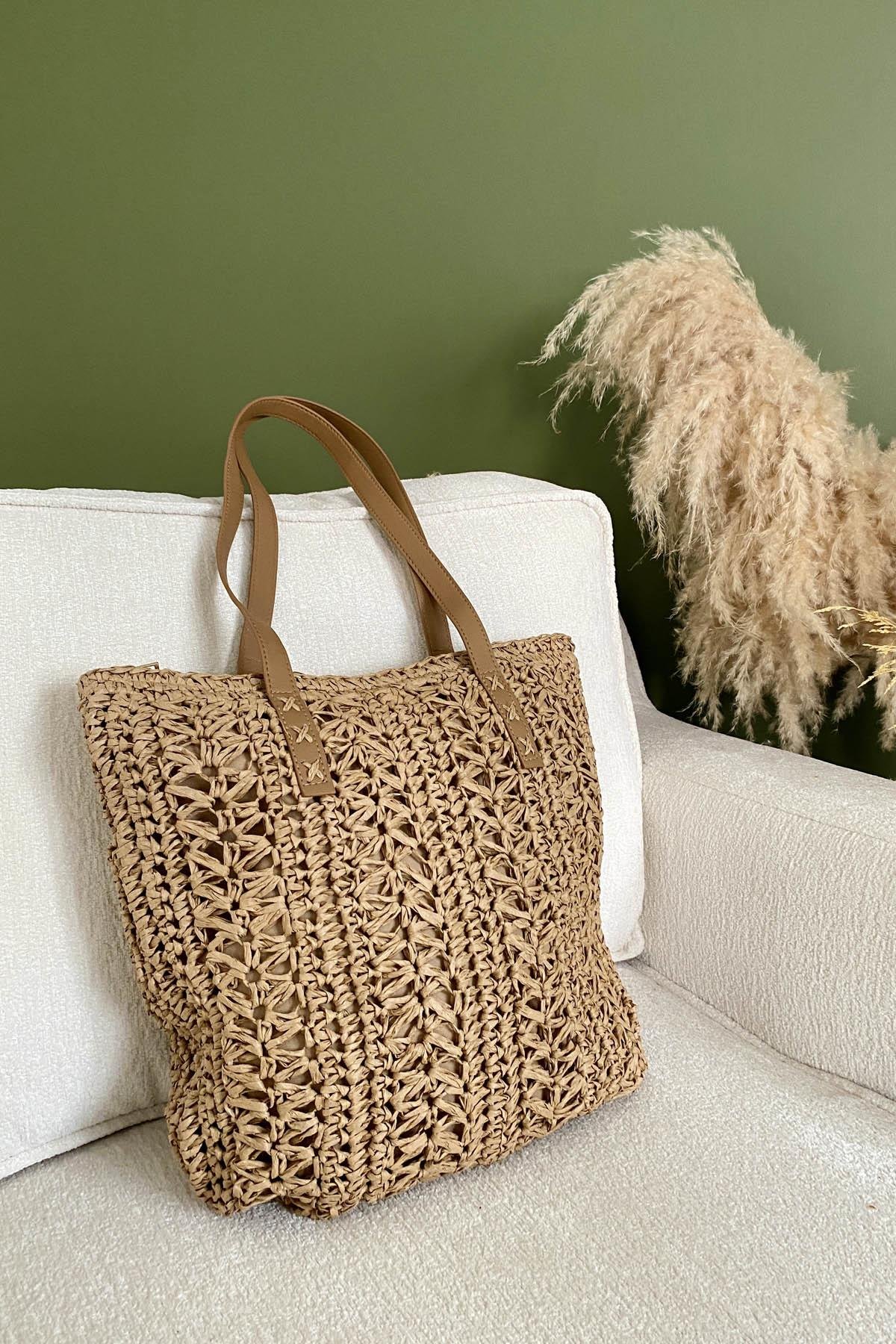 Verde Weave Hasır ÇantaÇantaİSTANGÜL BUTİK