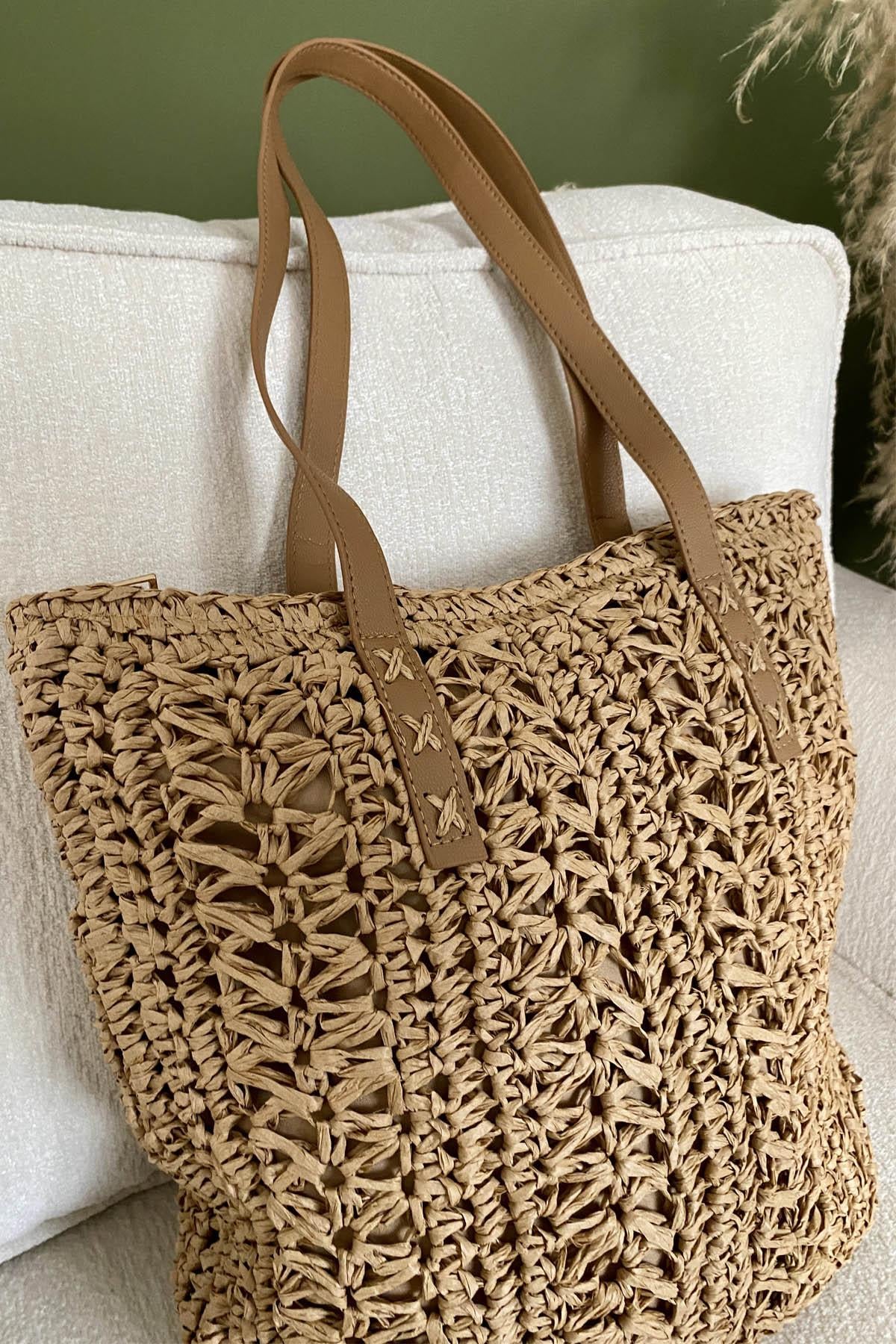 Verde Weave Hasır ÇantaÇantaİSTANGÜL BUTİK