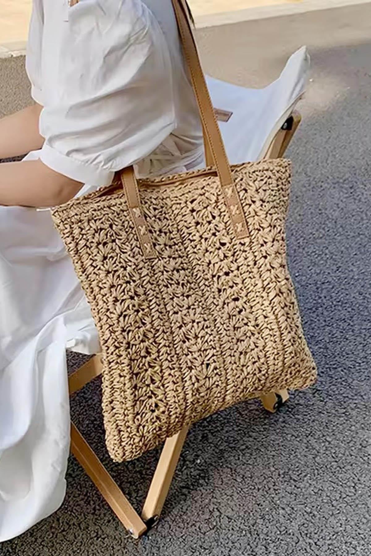 Verde Weave Hasır ÇantaÇantaİSTANGÜL BUTİK
