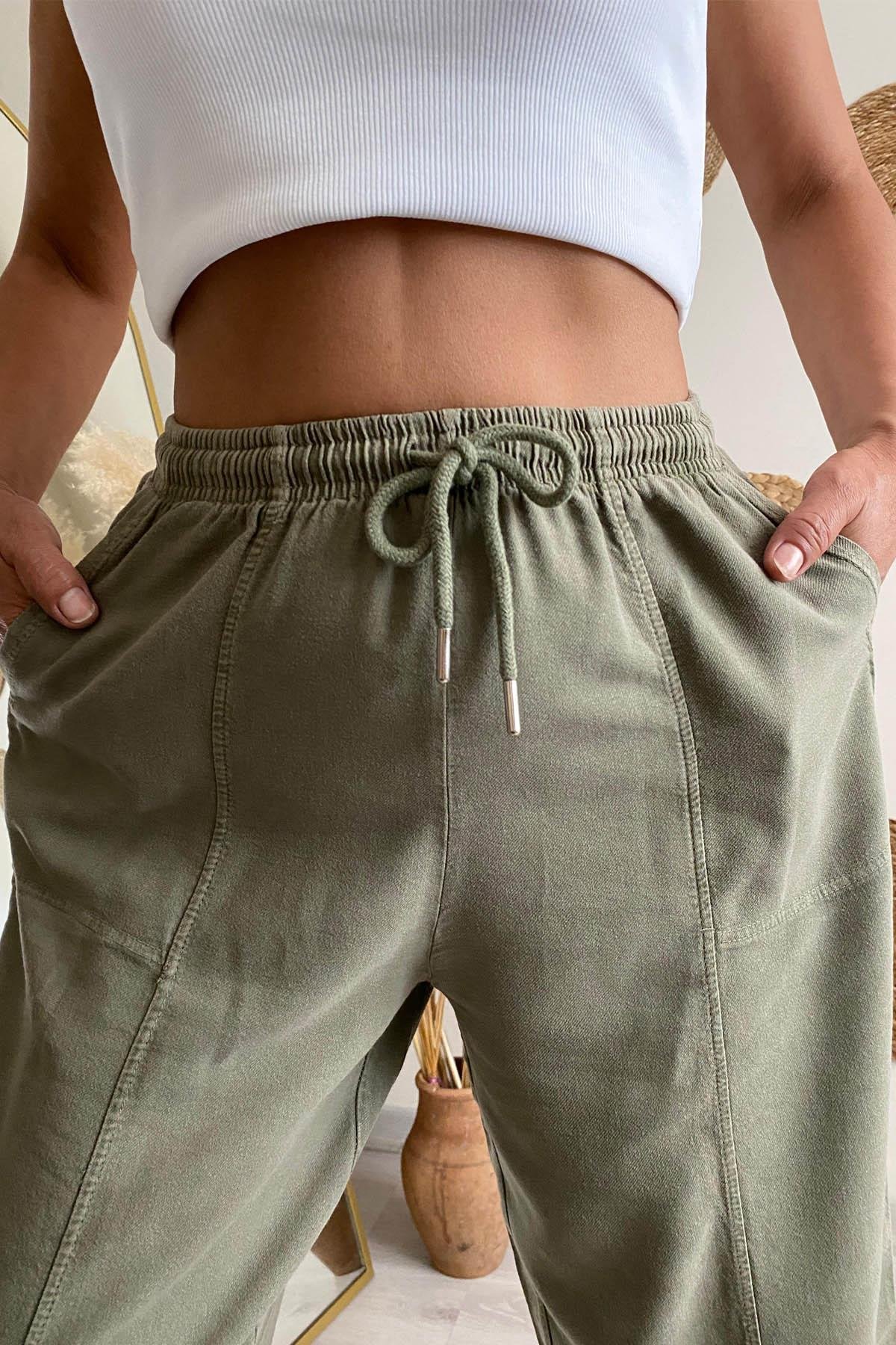 Cotton Drift Yıkama Desen Havuç PantolonCottonDrift Pantolon | Rahat Kalıp Yıkamalı Pamuk Pantolon | İstangül ButikPantolonİSTANGÜL BUTİK
