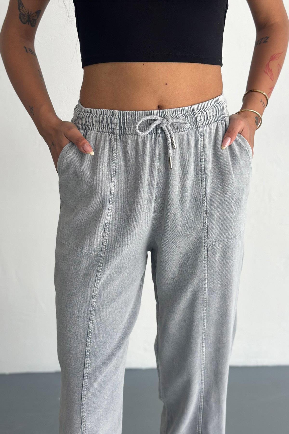 Cotton Drift Yıkama Desen Havuç PantolonCottonDrift Pantolon | Rahat Kalıp Yıkamalı Pamuk Pantolon | İstangül ButikPantolonİSTANGÜL BUTİK
