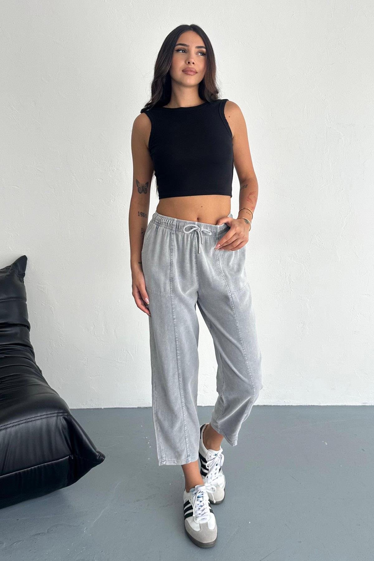 Cotton Drift Yıkama Desen Havuç PantolonCottonDrift Pantolon | Rahat Kalıp Yıkamalı Pamuk Pantolon | İstangül ButikPantolonİSTANGÜL BUTİK