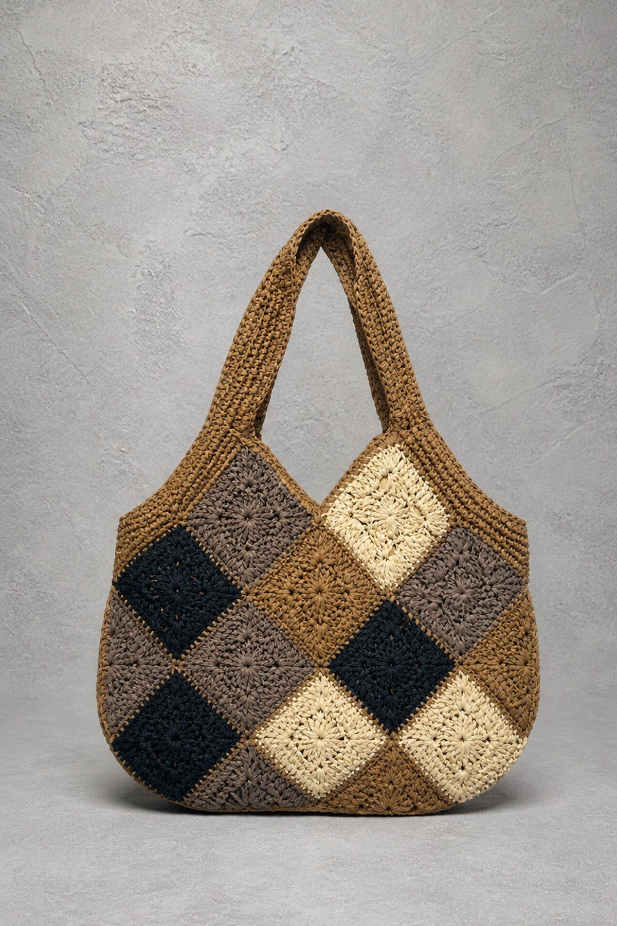 Bohemian Chic Tote Mozaik Hasır ÇantaHasır ÇantaİSTANGÜL BUTİK