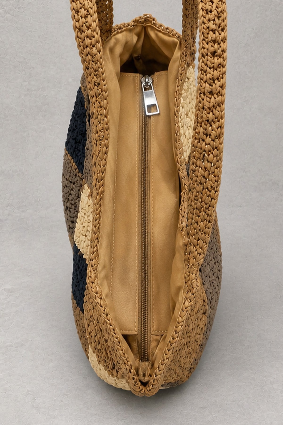 Bohemian Chic Tote Mozaik Hasır ÇantaHasır ÇantaİSTANGÜL BUTİK