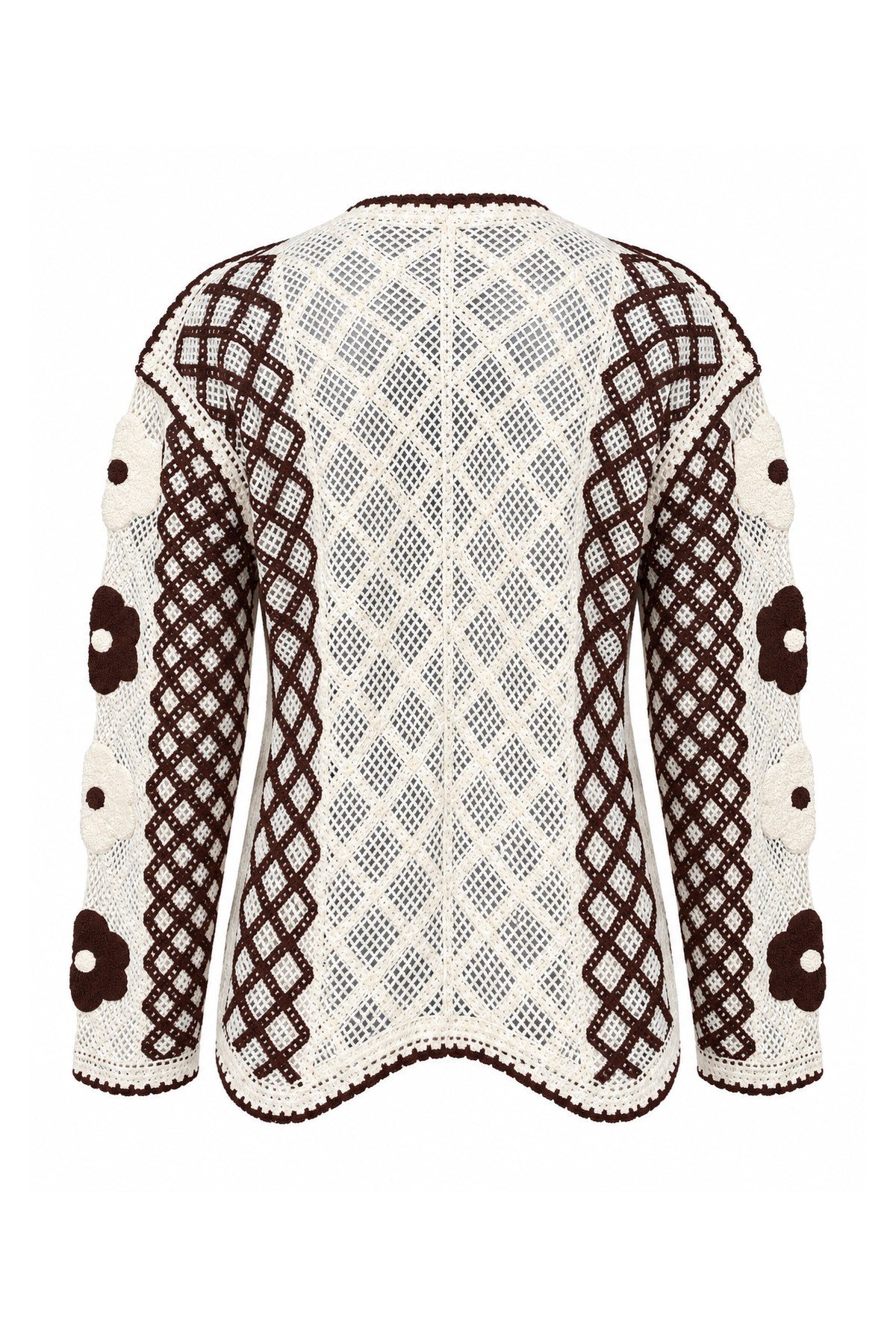 Patchwork Çiçek Aplikeli Bohem HırkaHırkaİSTANGÜL BUTİK