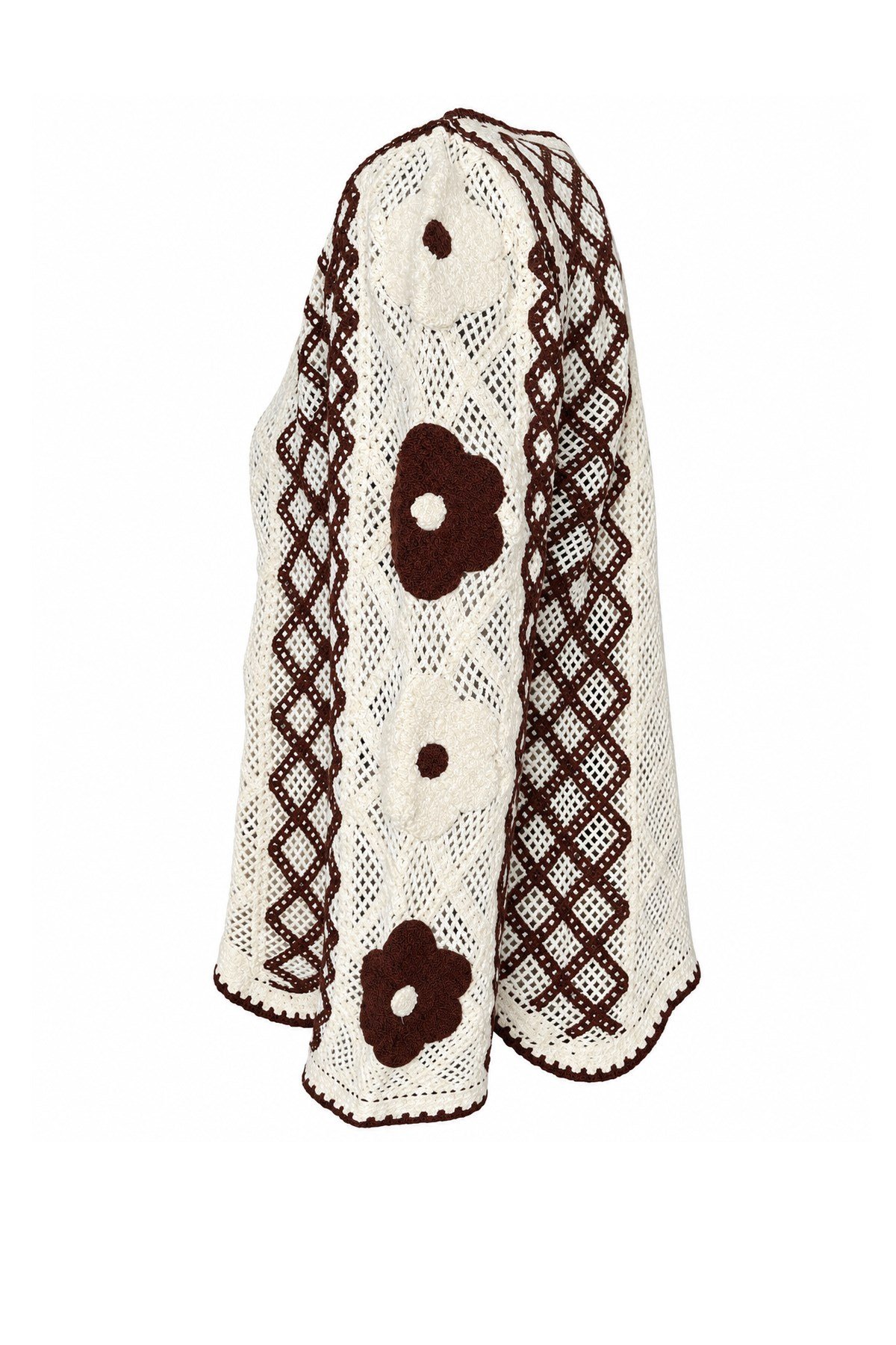 Patchwork Çiçek Aplikeli Bohem HırkaHırkaİSTANGÜL BUTİK