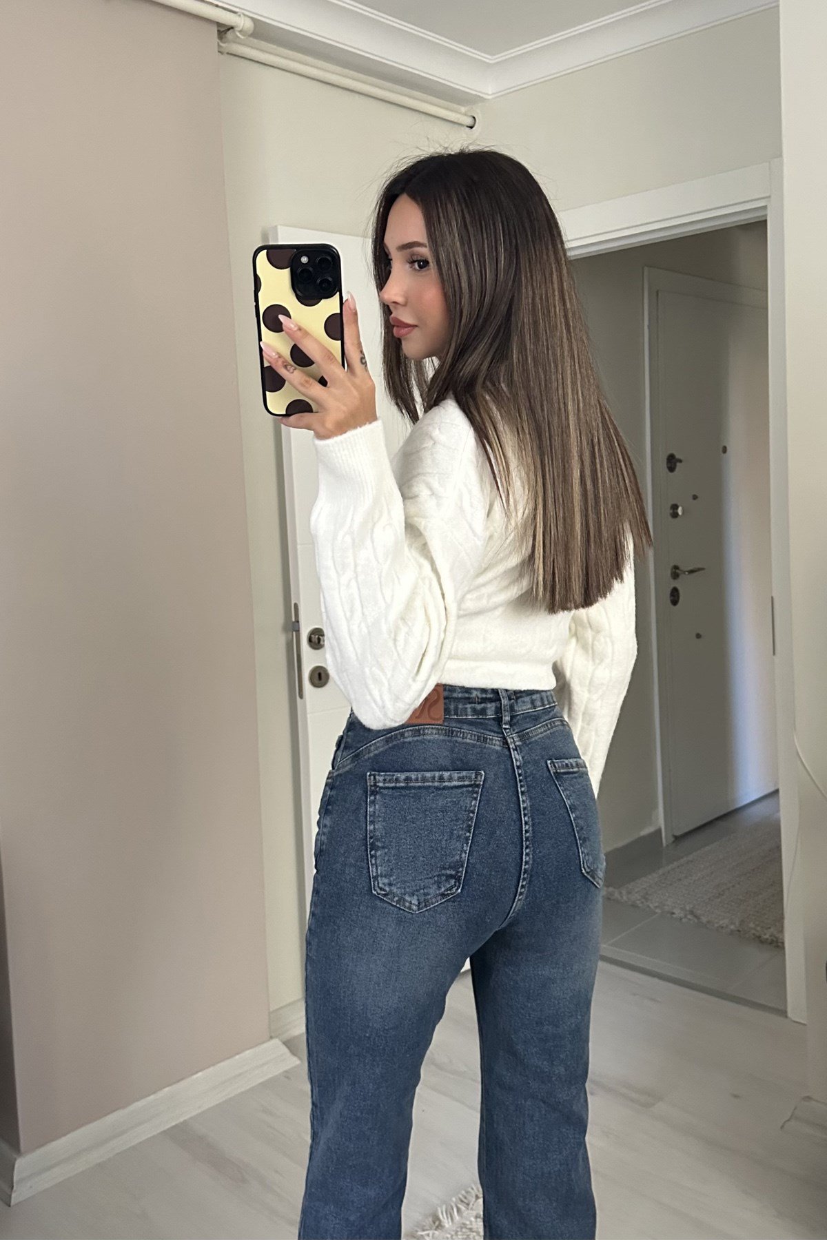 Kadın Yüksek Bel Push Up Straight Jean Pantolon - Mavi JeanİSTANGÜL BUTİK