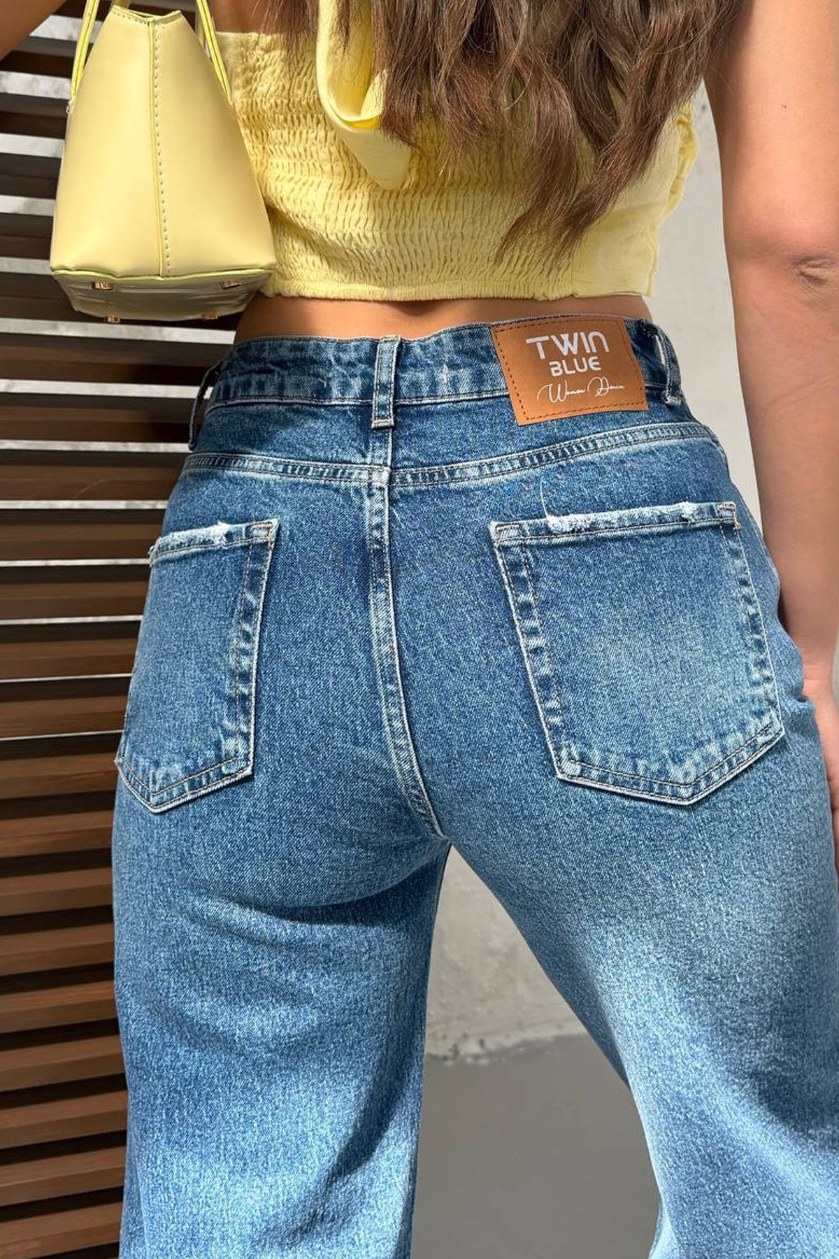 Kadın Yüksek Bel Wide Leg Cropped JeanJeanİSTANGÜL BUTİK