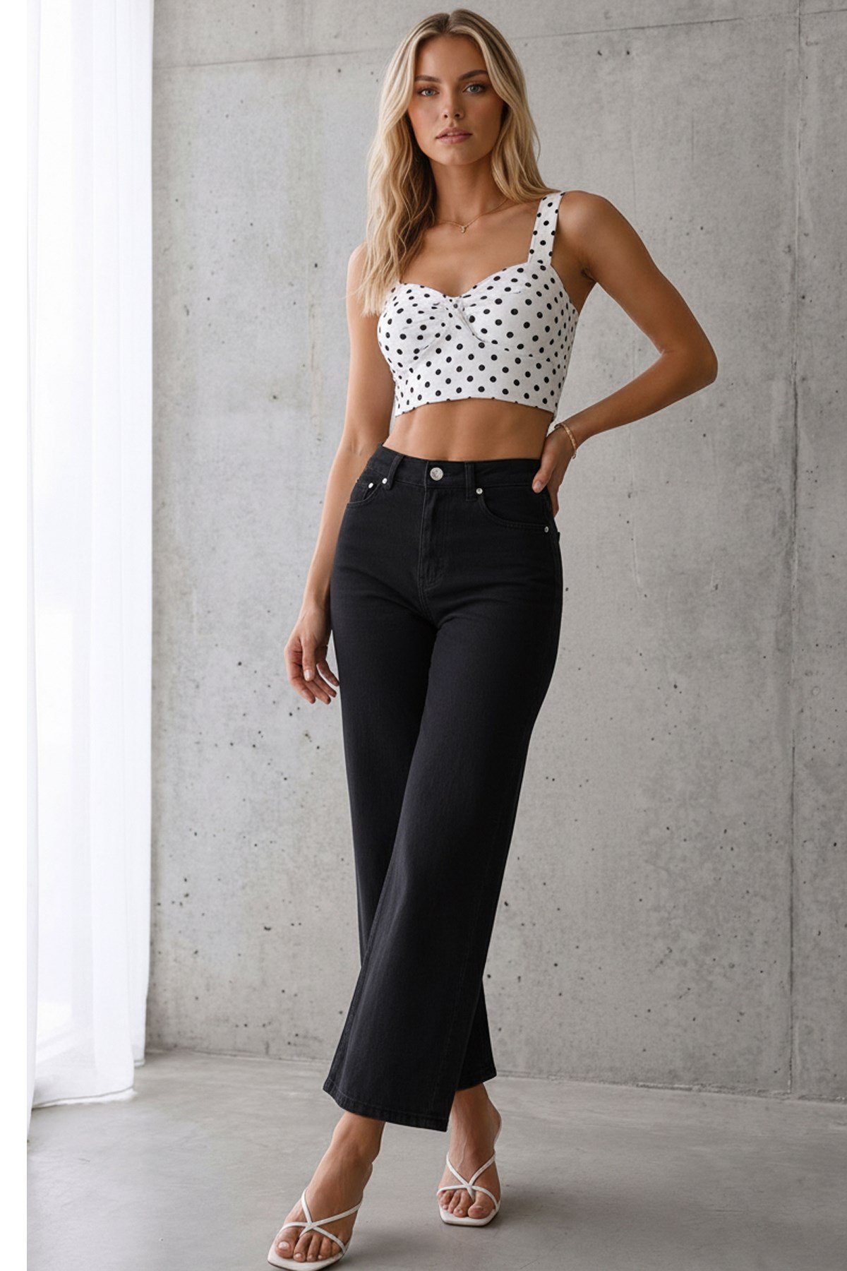 Kadın Yüksek Bel Likralı Wide Leg Cropped JeanKadın Yüksek Bel Wide Leg Cropped Jean | 4 Mevsim Denim PantolonJeanİSTANGÜL BUTİK