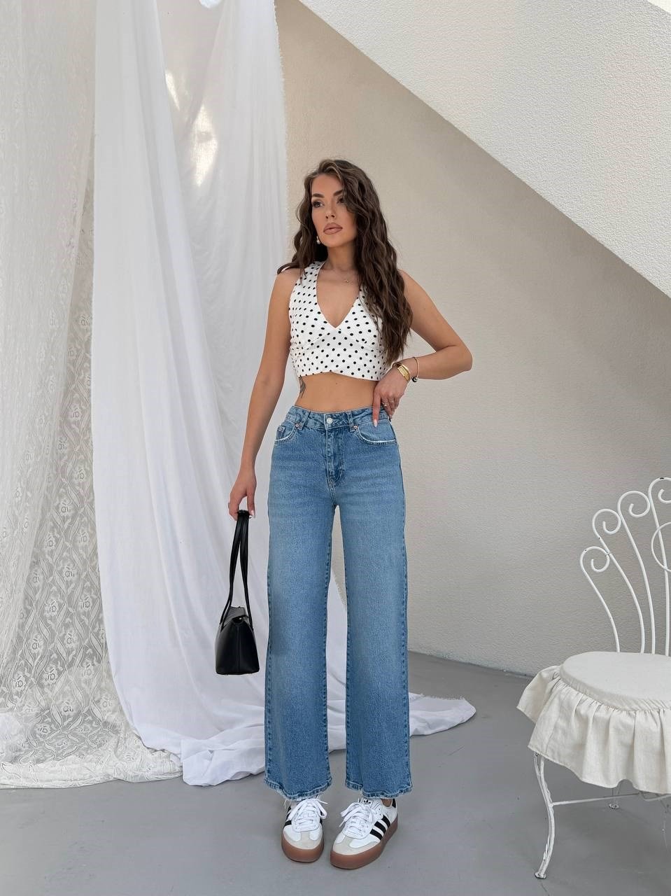 Kadın Yüksek Bel Wide Leg Cropped JeanKadın Yüksek Bel Wide Leg Cropped Jean | 4 Mevsim Denim PantolonJeanİSTANGÜL BUTİK