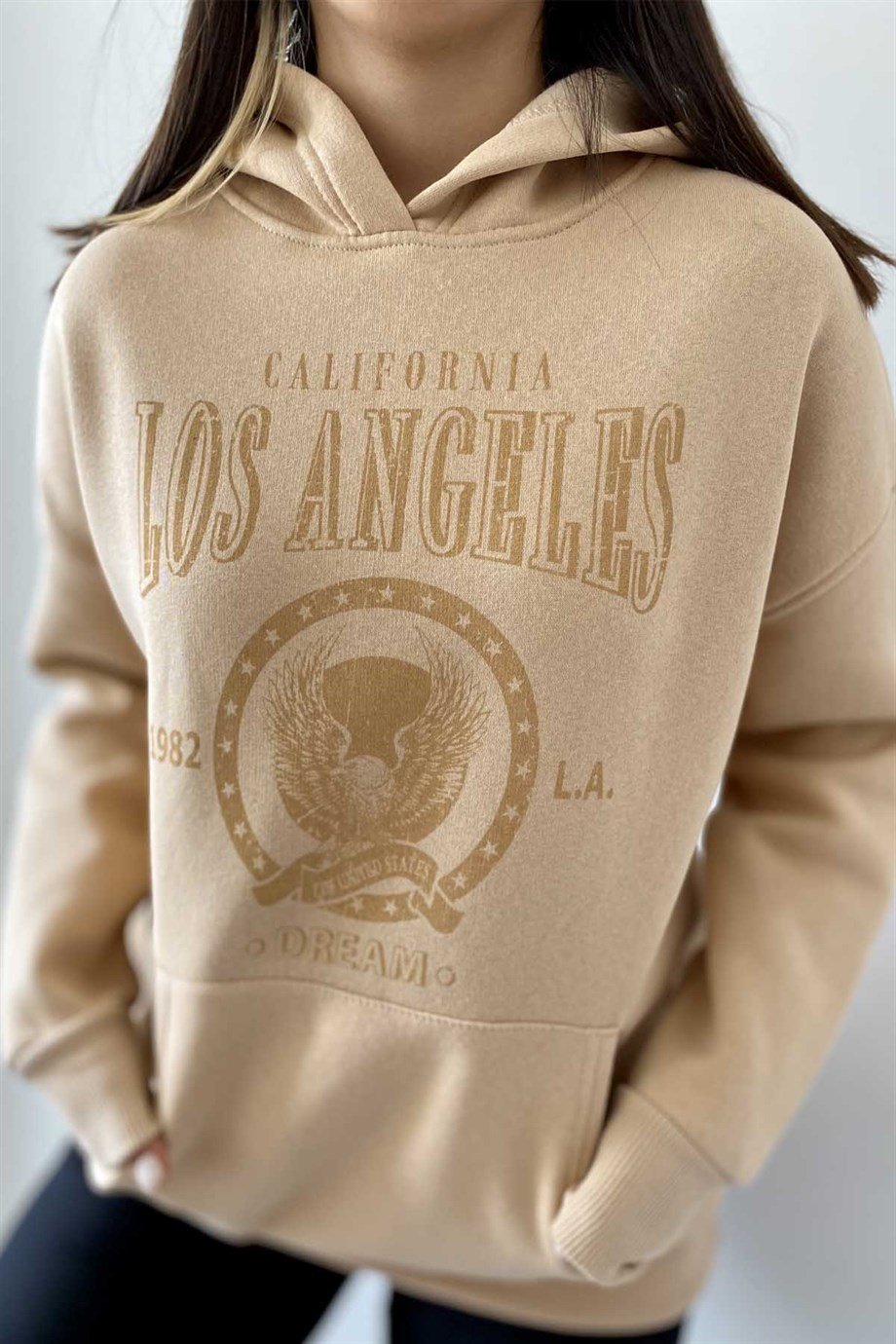 Los Angeles Baskılı Sweat