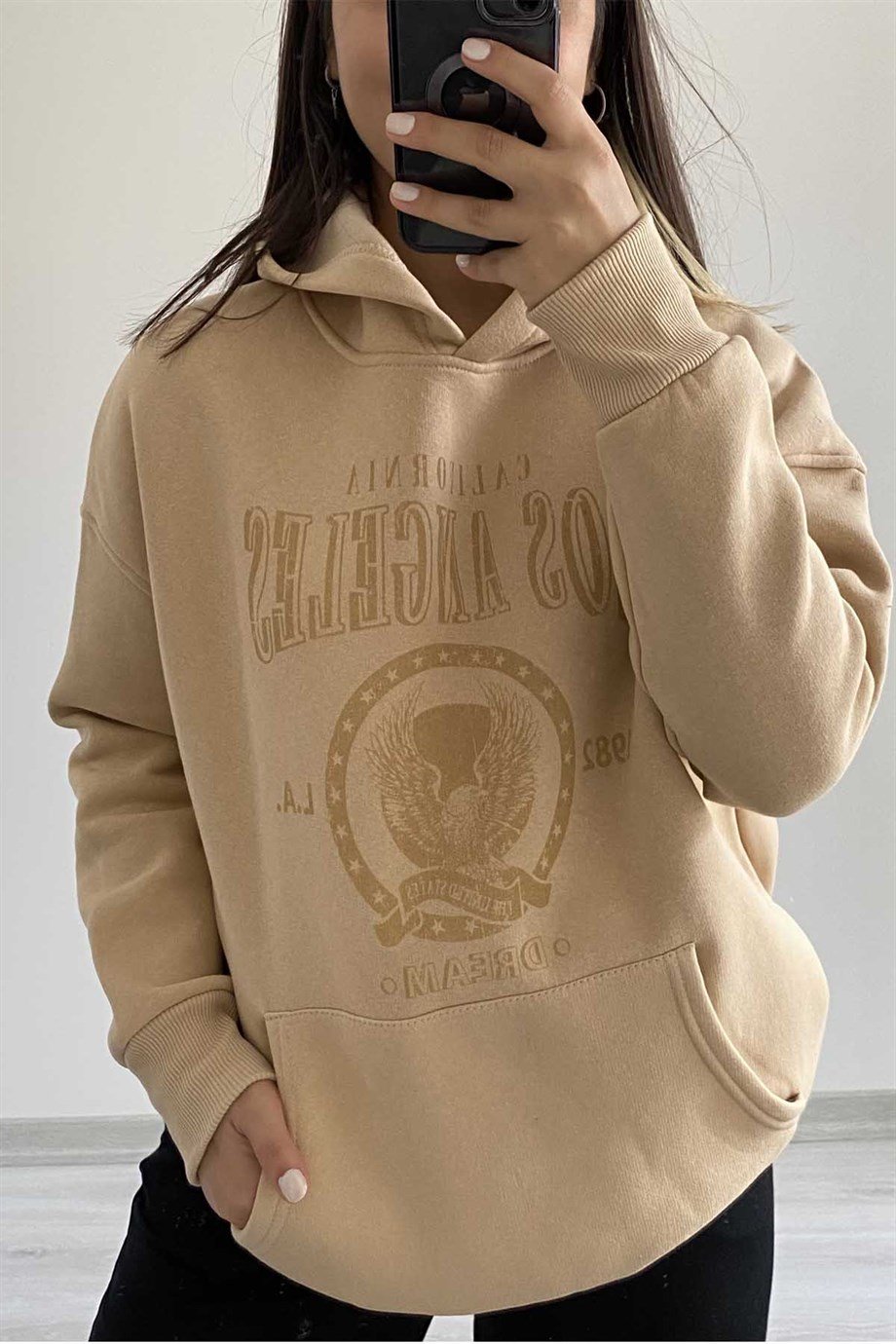 Los Angeles Baskılı Sweat