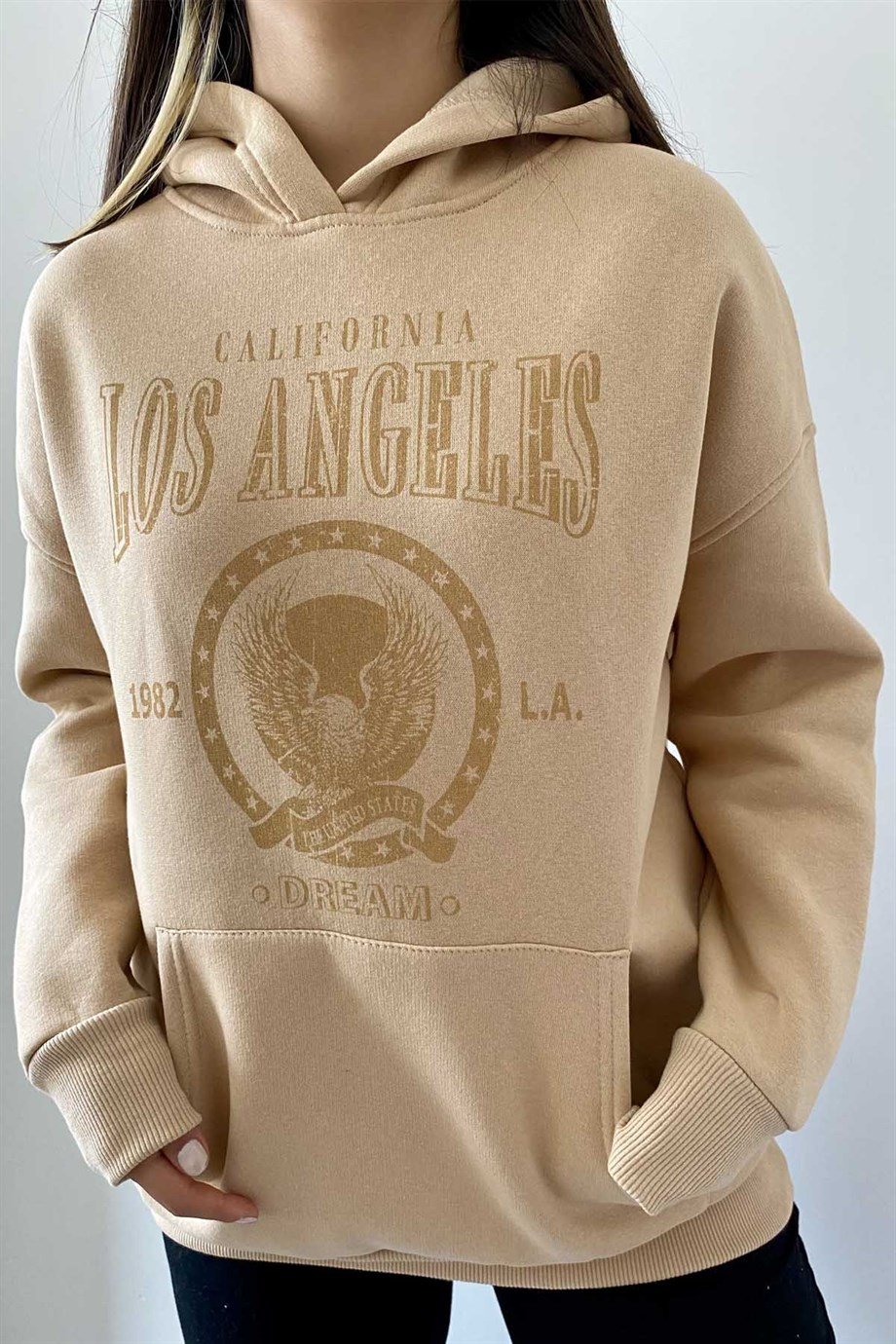 Los Angeles Baskılı Sweat