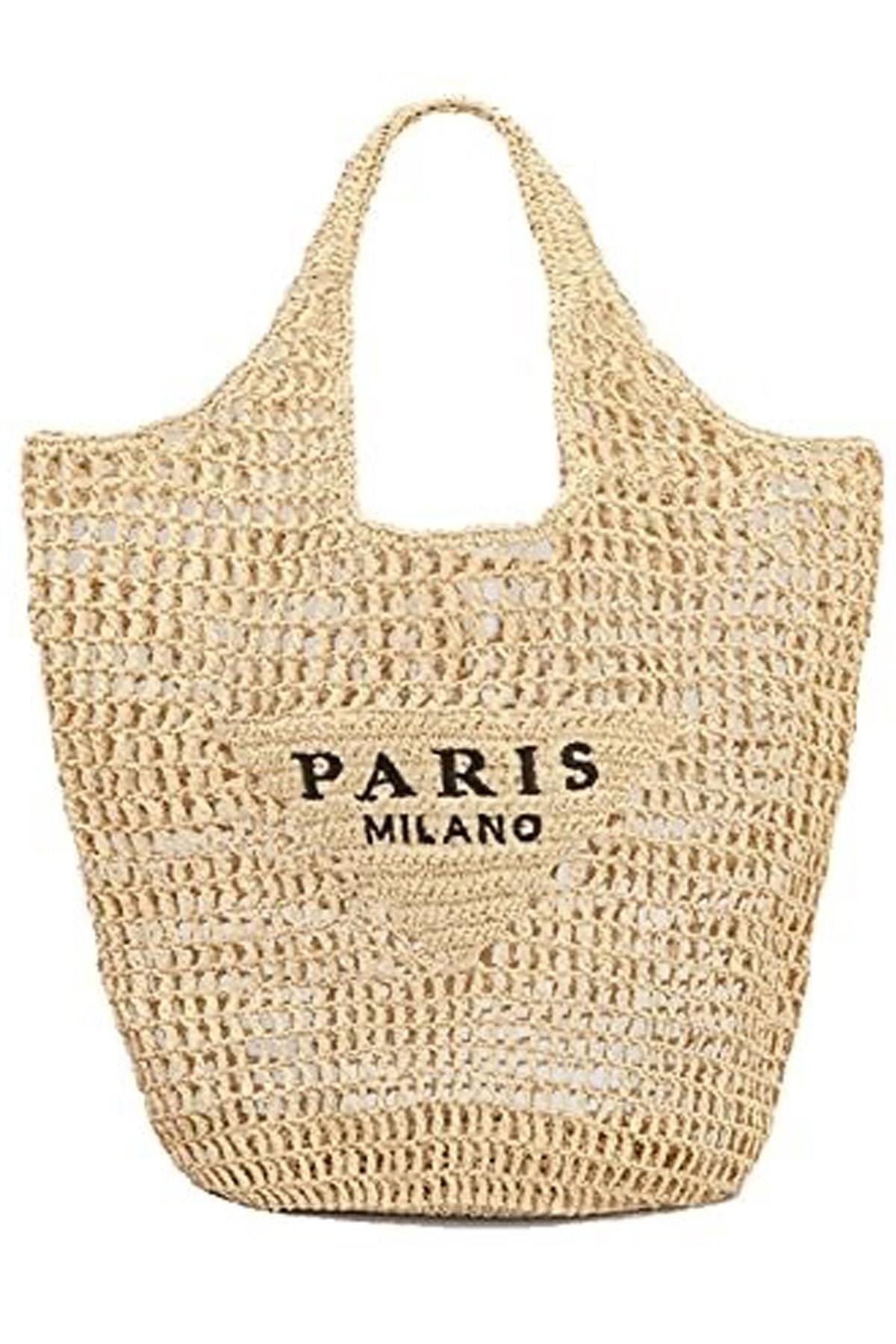 Porta di Sole XL Hasır ÇantaMilano Days Paris Breeze El Yapımı Örgü Hasır Çanta | Doğal & Şık Yaz StiliÇantaİSTANGÜL BUTİK