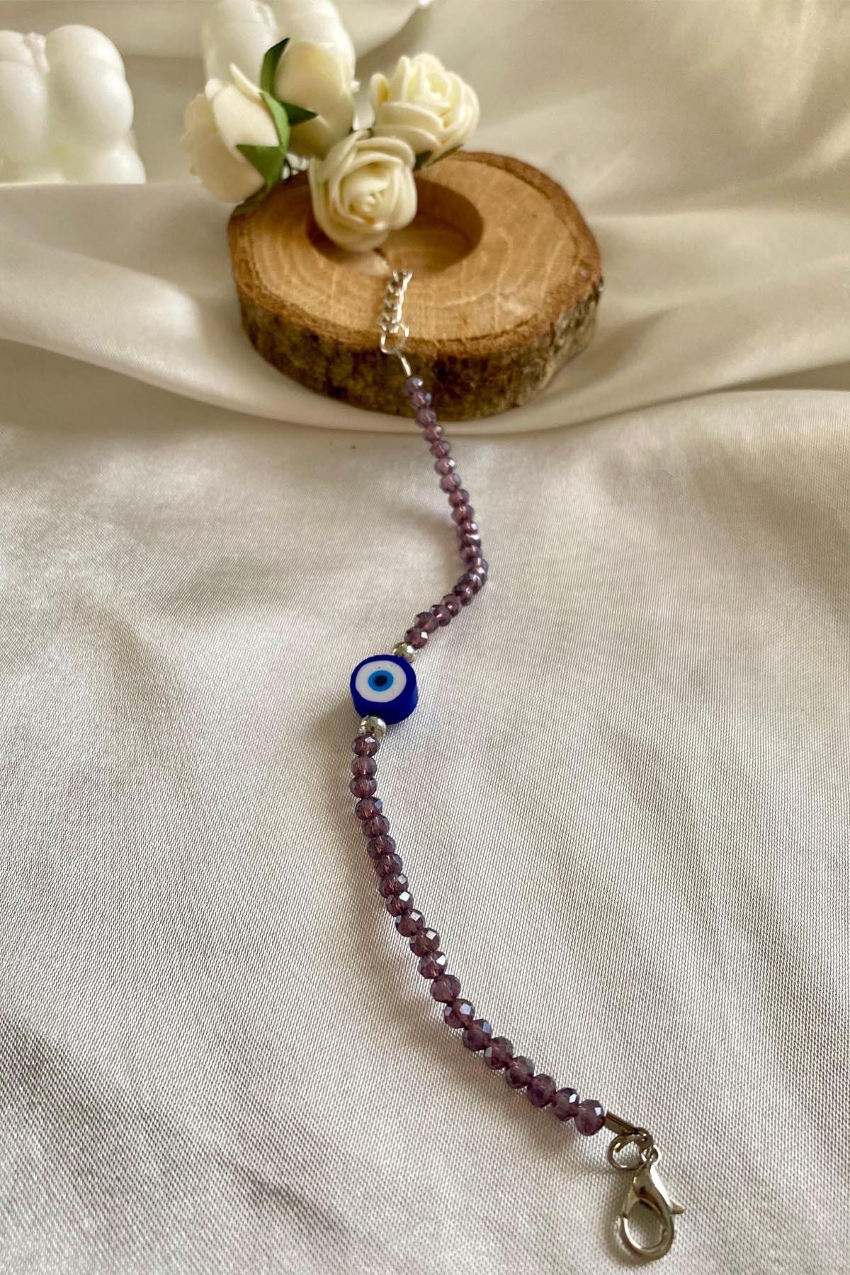 Renkli Nazar Boncuk Aralıklı Bileklik