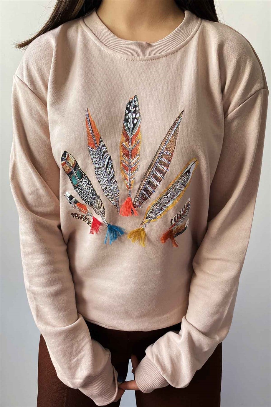 Tüy Desen Tasarım Sweat