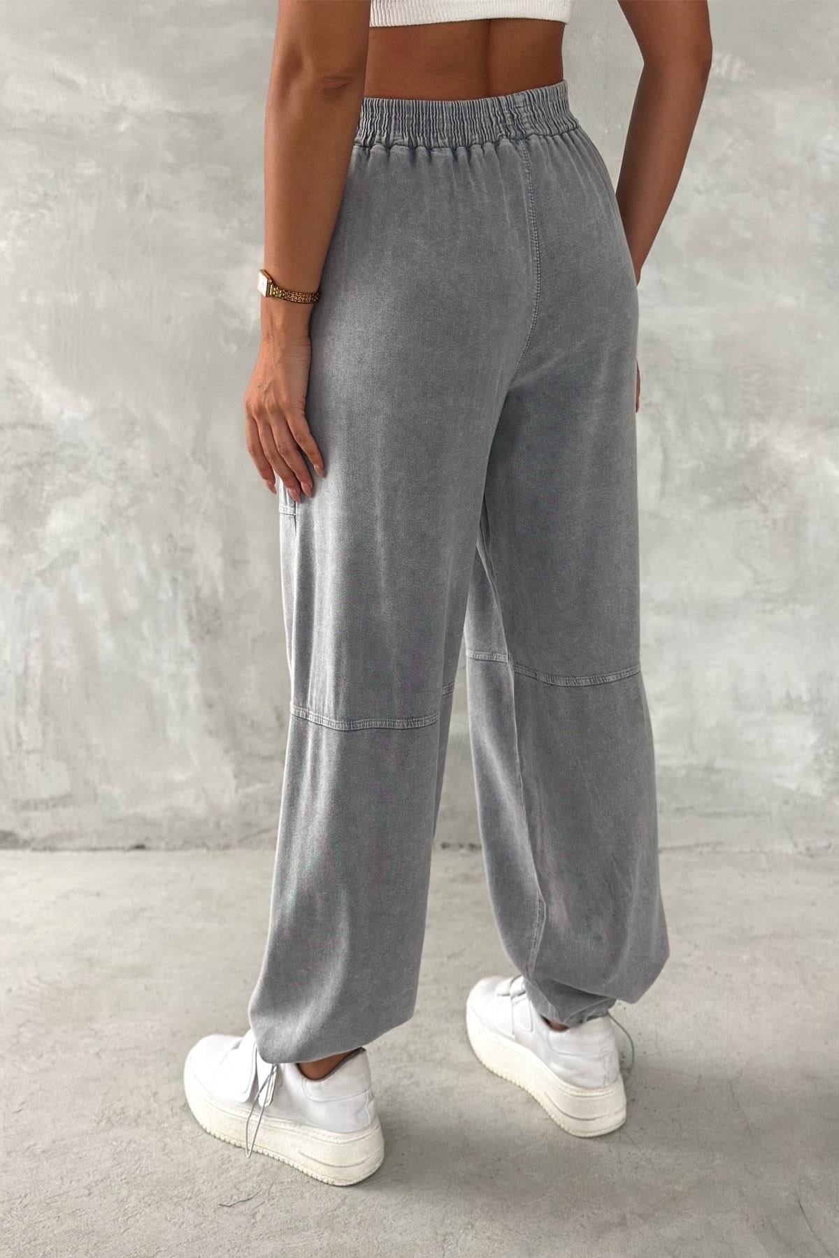 Urban Ease Yüksek Bel  Yıkamalı Paça Ayarlı Jogger Keten PantolonUrban Ease Kadın Yüksek Bel Paça Ayarlı Jogger Keten Pantolon - Yıkamalı Rahat KesimPantolonİSTANGÜL BUTİK