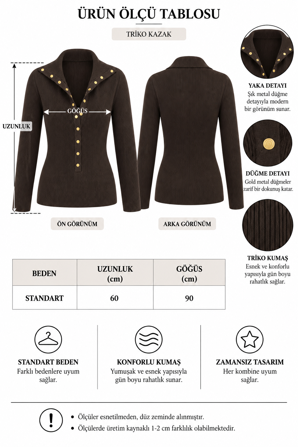 Ürgüp Gold Çıtçıtlı Polo Yaka Fitilli Triko Bluz - EkruÜrgüp Gold Çıtçıtlı Polo Yaka Fitilli Triko Bluz | İstangül ButikTriko&KazakİSTANGÜL BUTİK