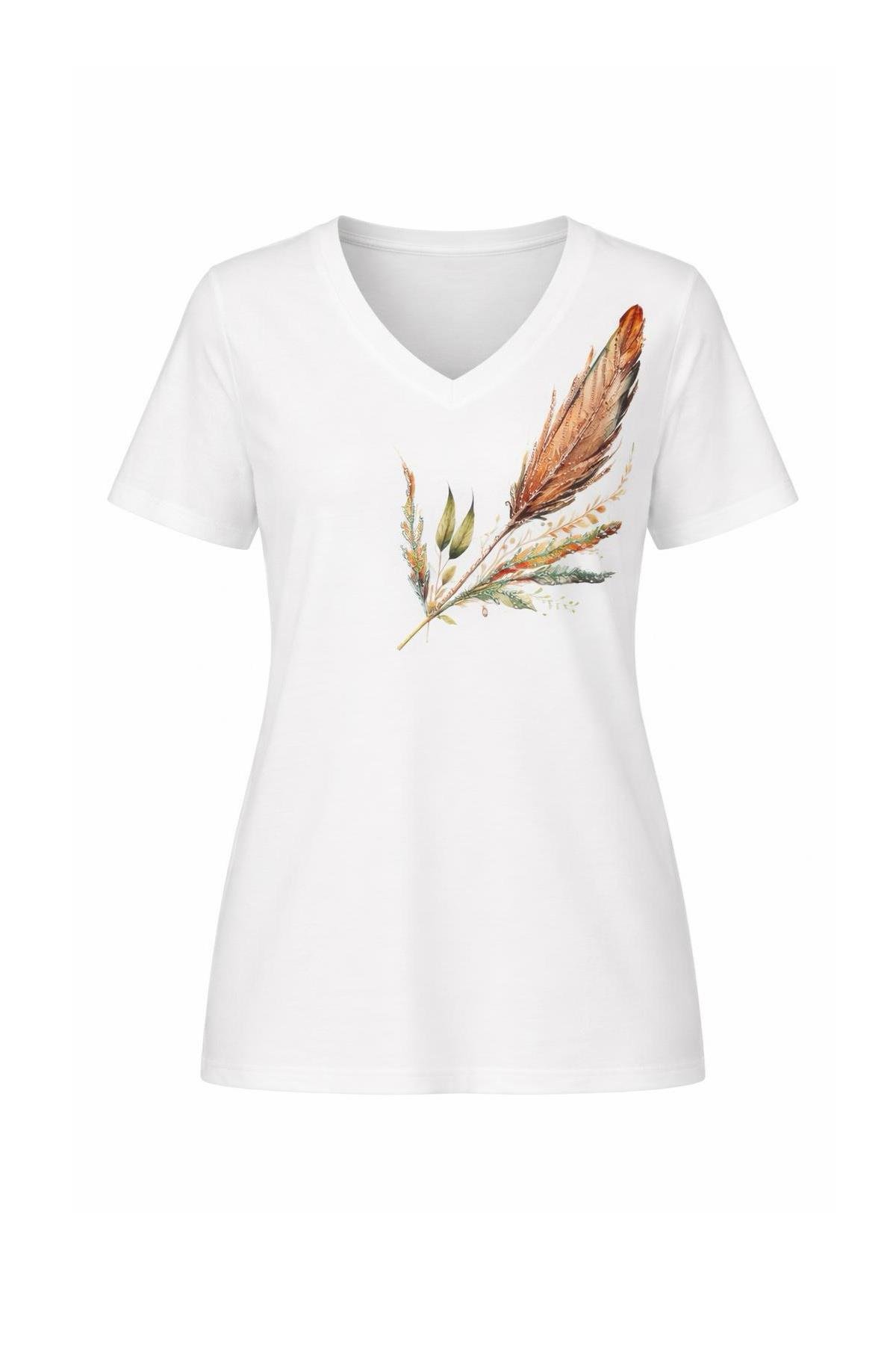 V Yaka Boho Feather Büyük Beden TişörtV Yaka Boho Feather Büyük Beden Tişört – Büyük Beden Kadın Pamuklu Üst | İstangül ButikBÜYÜK BEDEN TİŞÖRTİSTANGÜL BUTİK